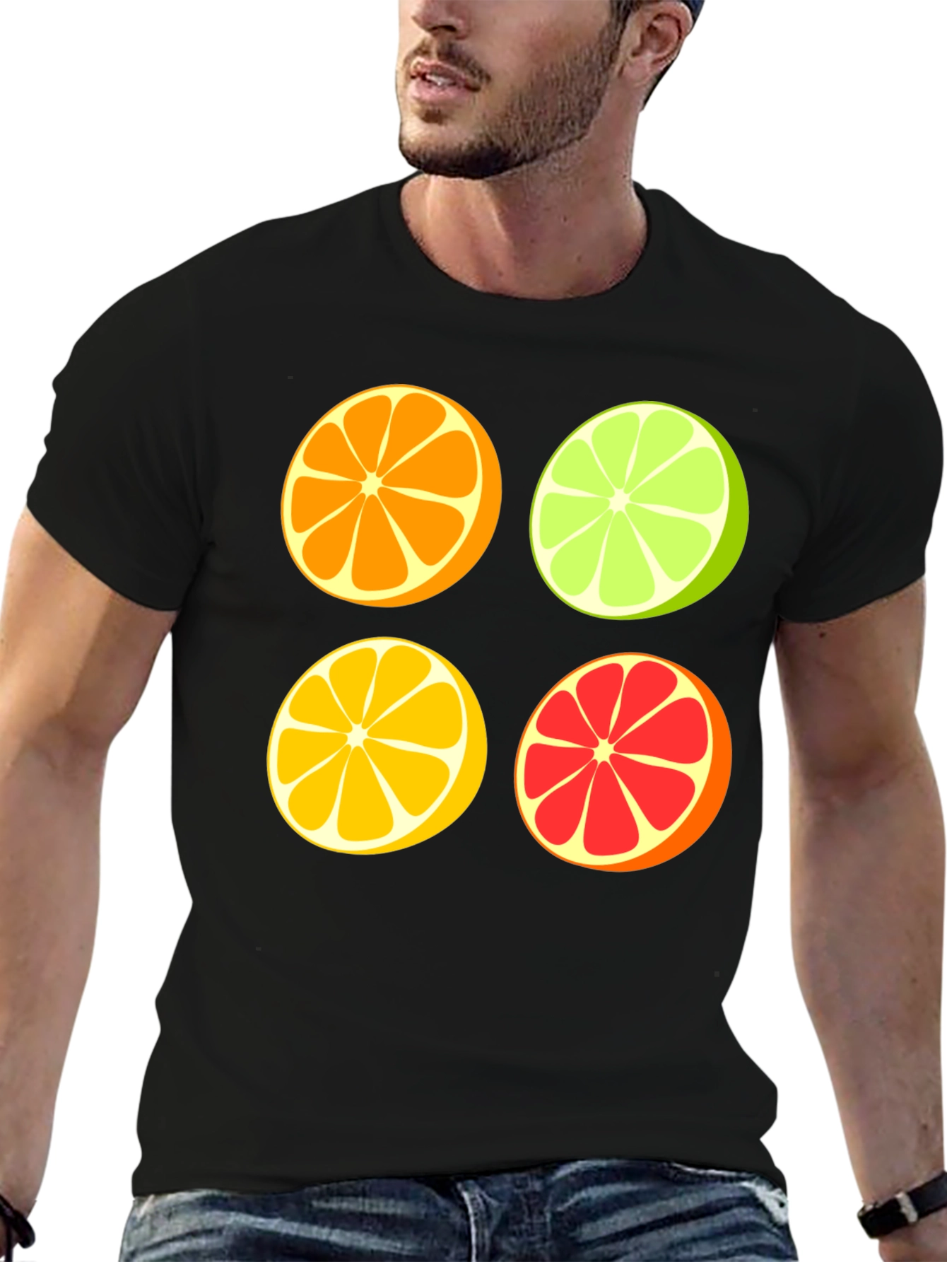 Citrus Slices Graphic Tee - Fresh & Fun