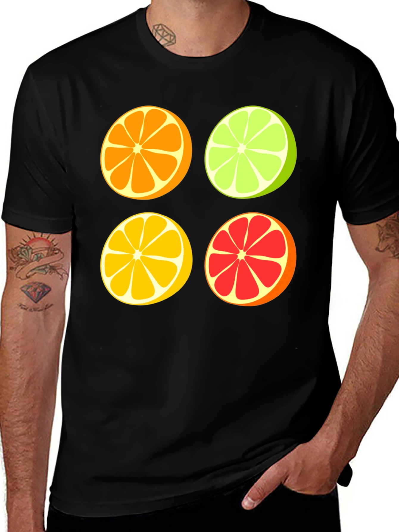 Citrus Slices Graphic Tee - Fresh & Fun
