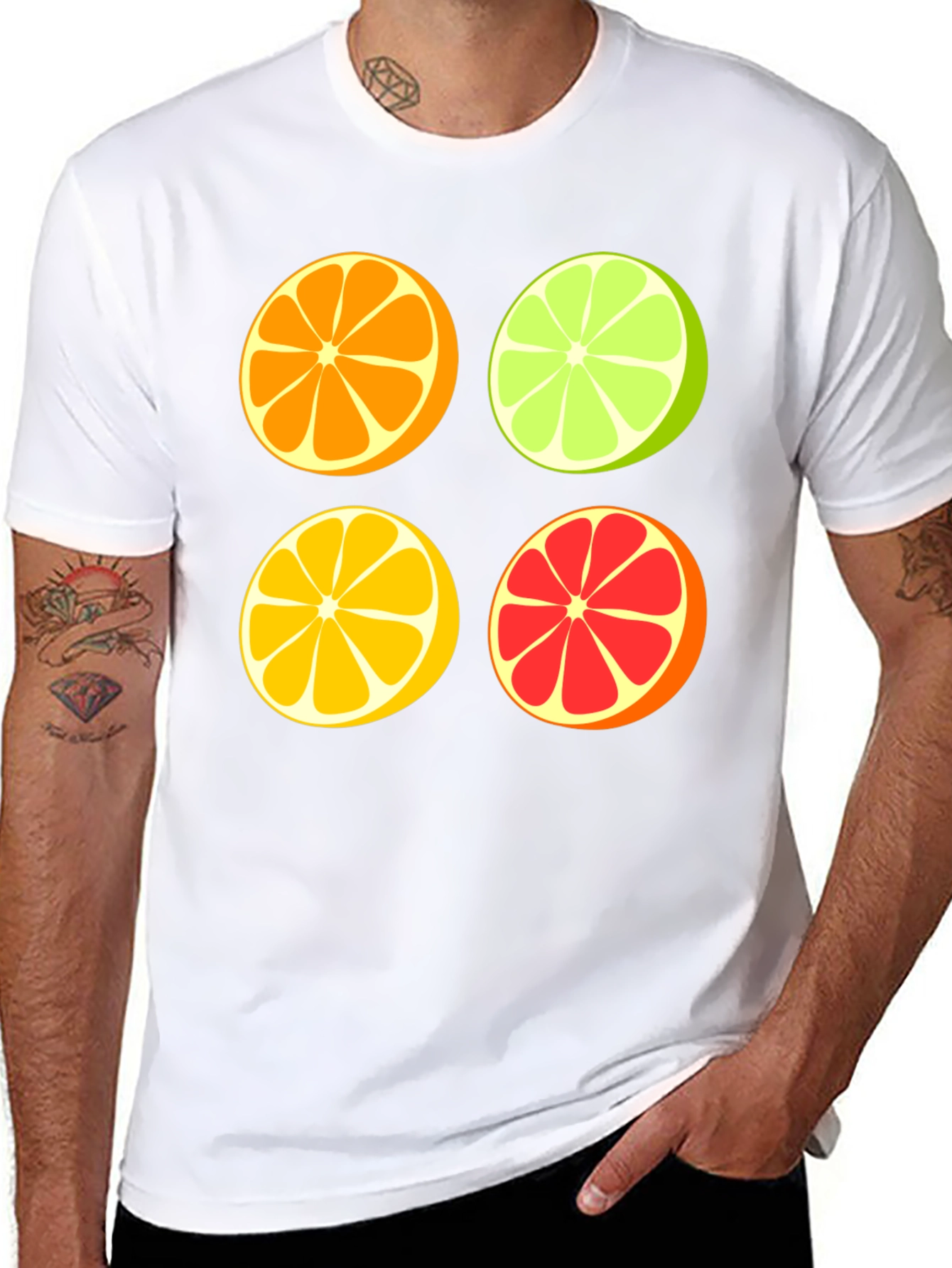 Citrus Slices Graphic Tee - Fresh & Fun