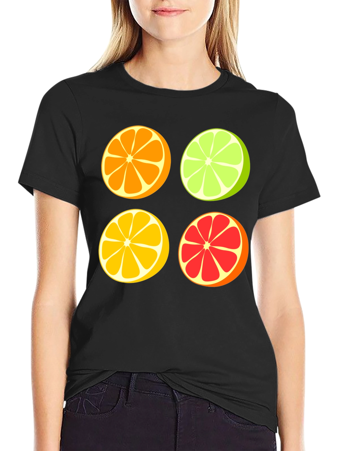 Citrus Slices Graphic Tee - Fresh & Fun