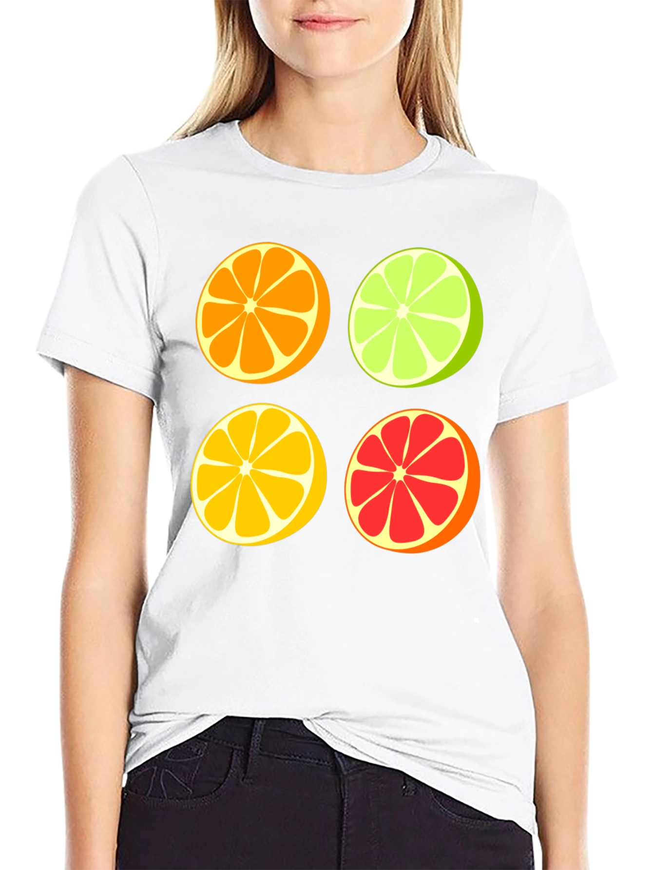 Citrus Slices Graphic Tee - Fresh & Fun