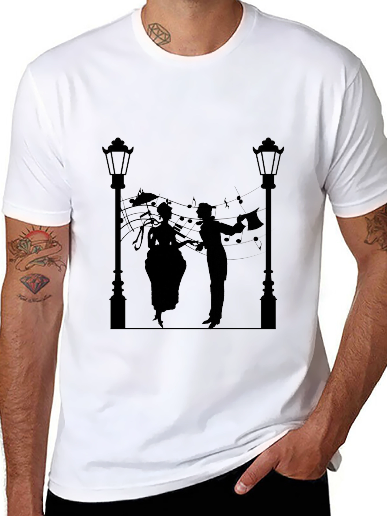 Musical Silhouette Black Tee