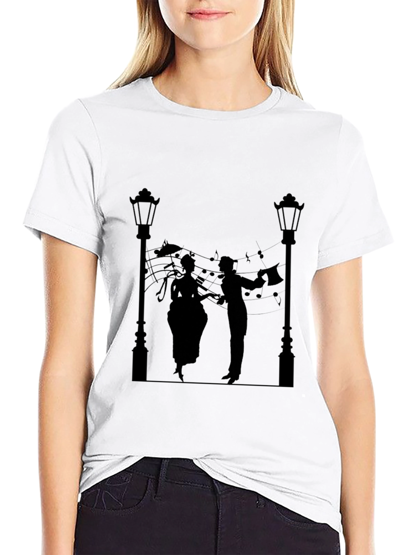 Musical Silhouette Black Tee