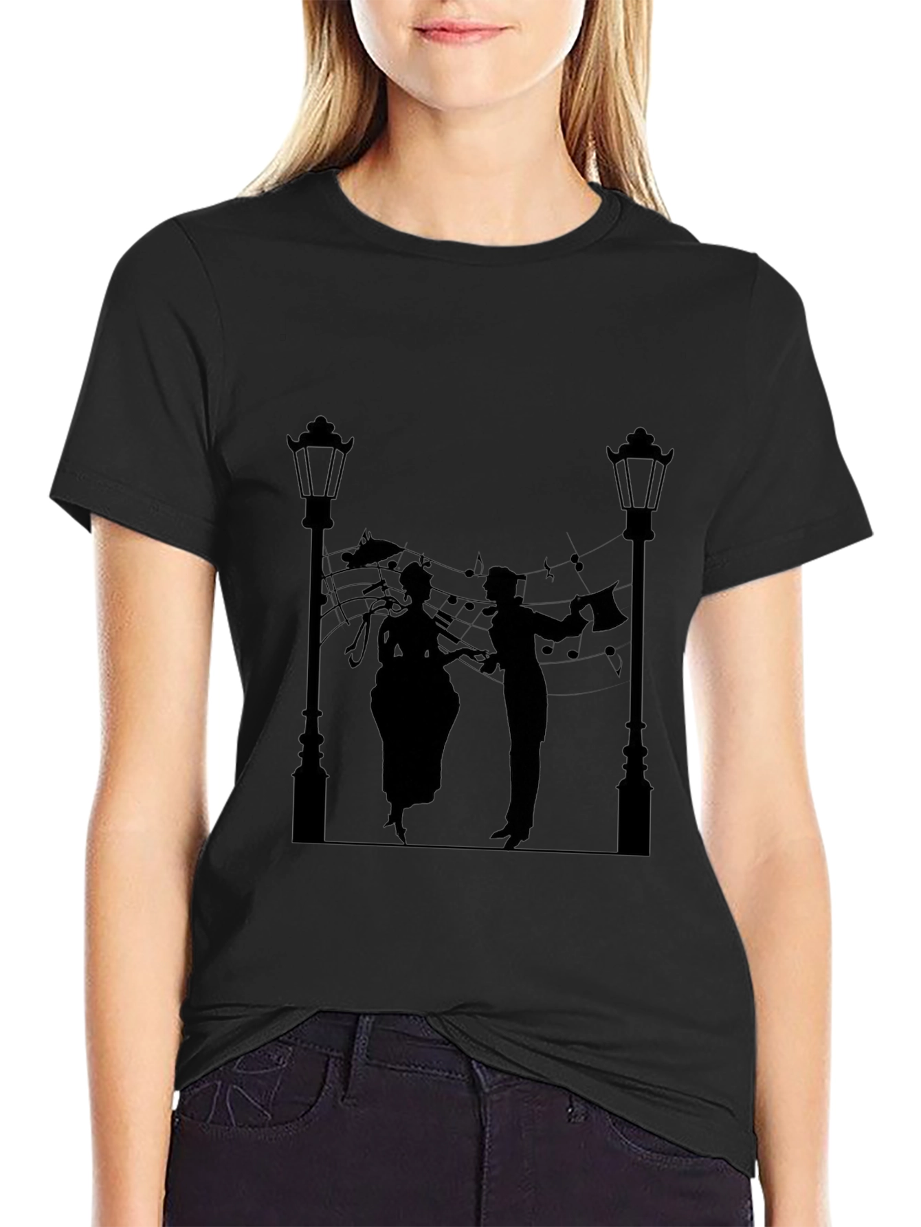 Musical Silhouette Black Tee