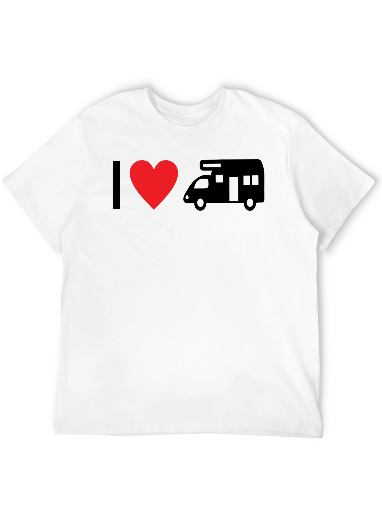 I Love RV Black T-Shirt - Camping Enthusiast Tee