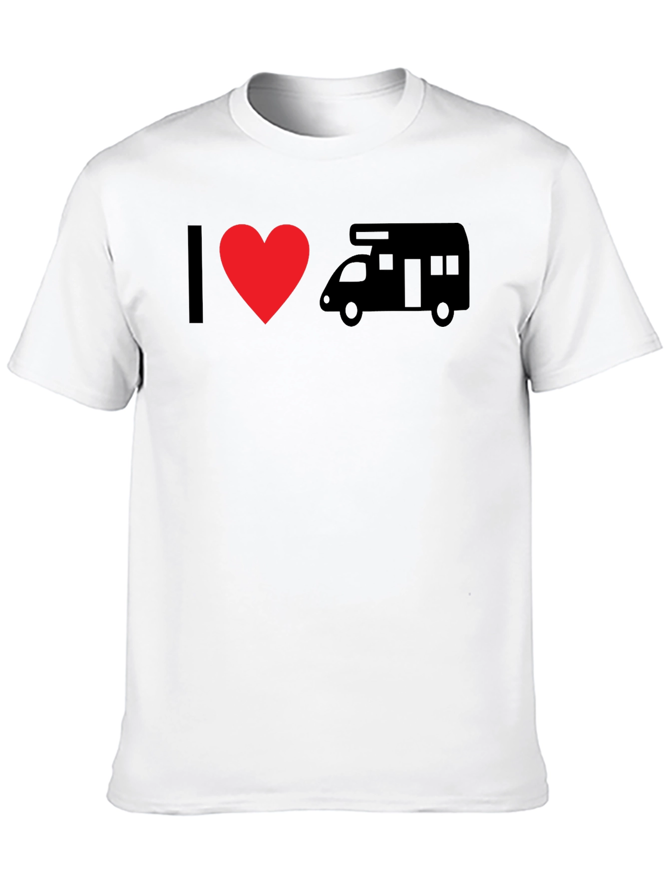 I Love RV Black T-Shirt - Camping Enthusiast Tee