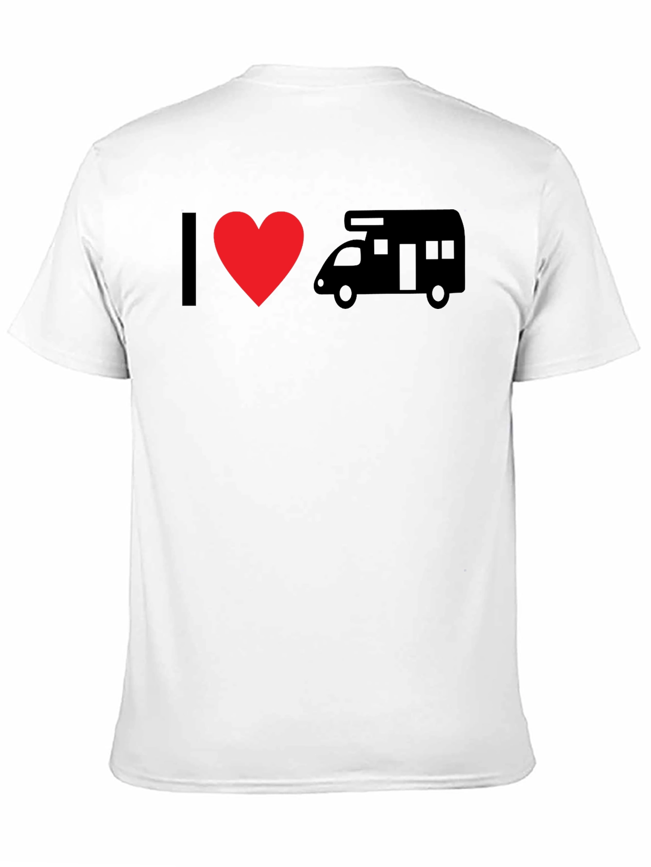 I Love RV Black T-Shirt - Camping Enthusiast Tee