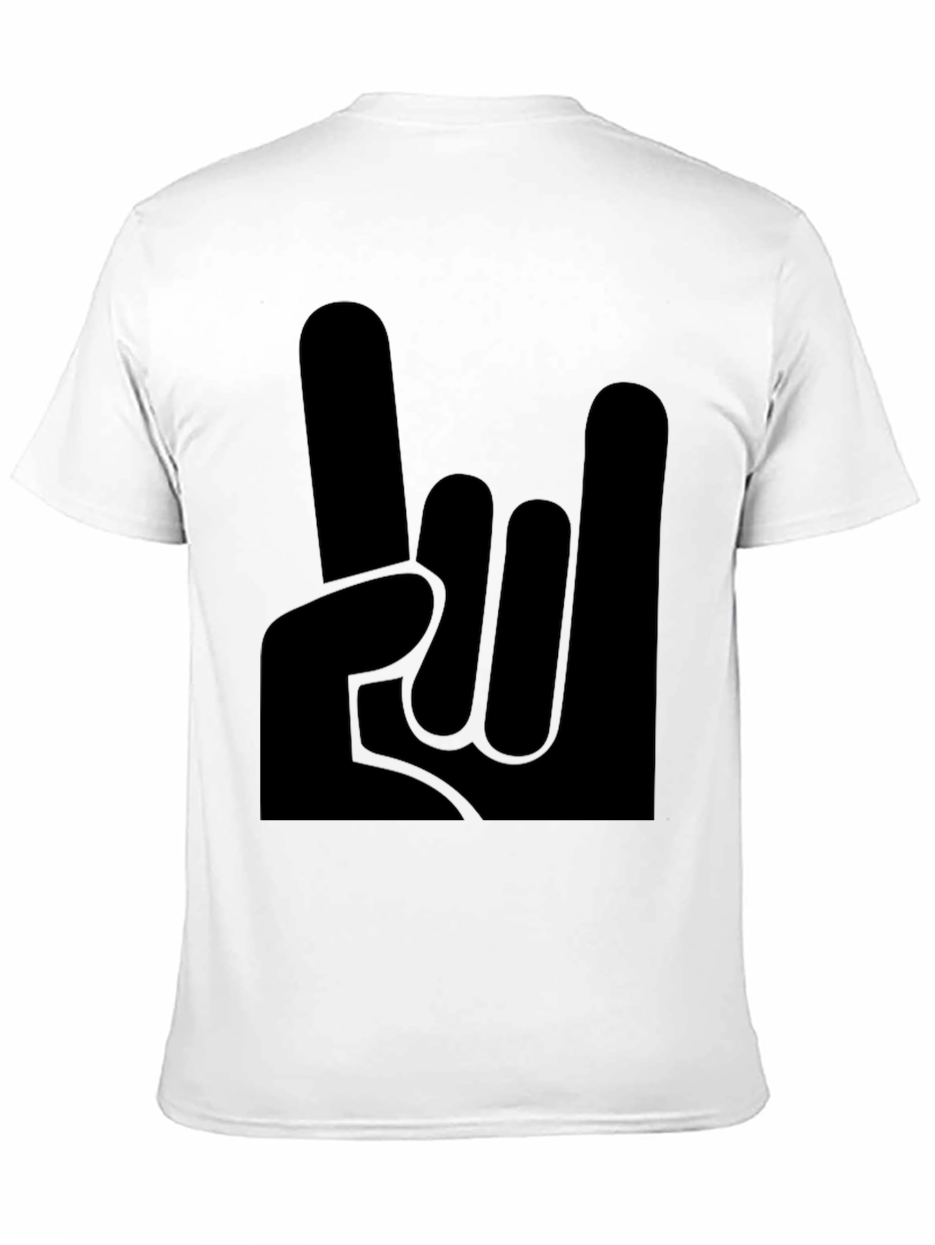 Rock On Hand Graphic Black T-Shirt