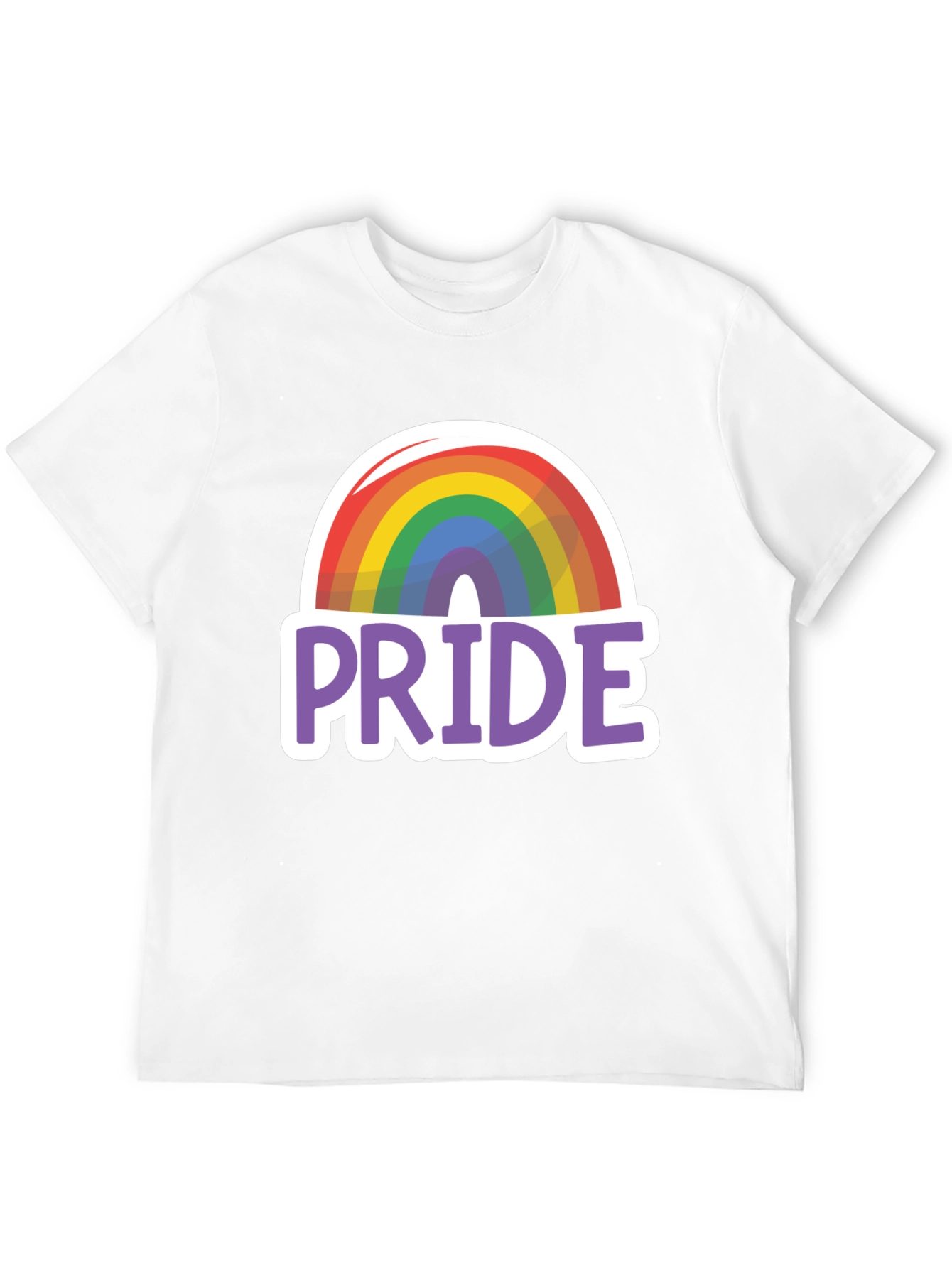Pride Rainbow Graphic Tee - Black