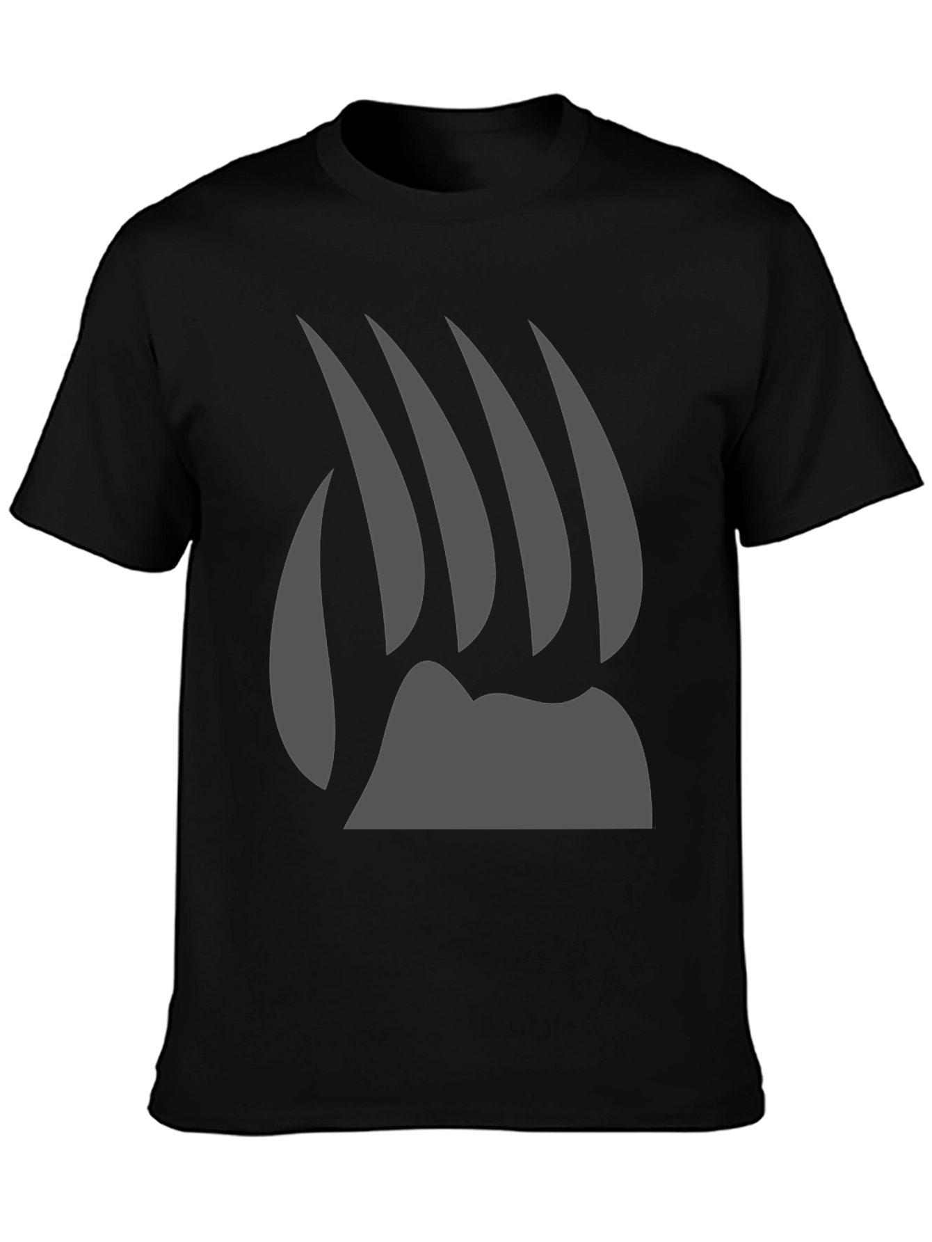 Bear Claw Graphic Tee - Black Cotton T-Shirt