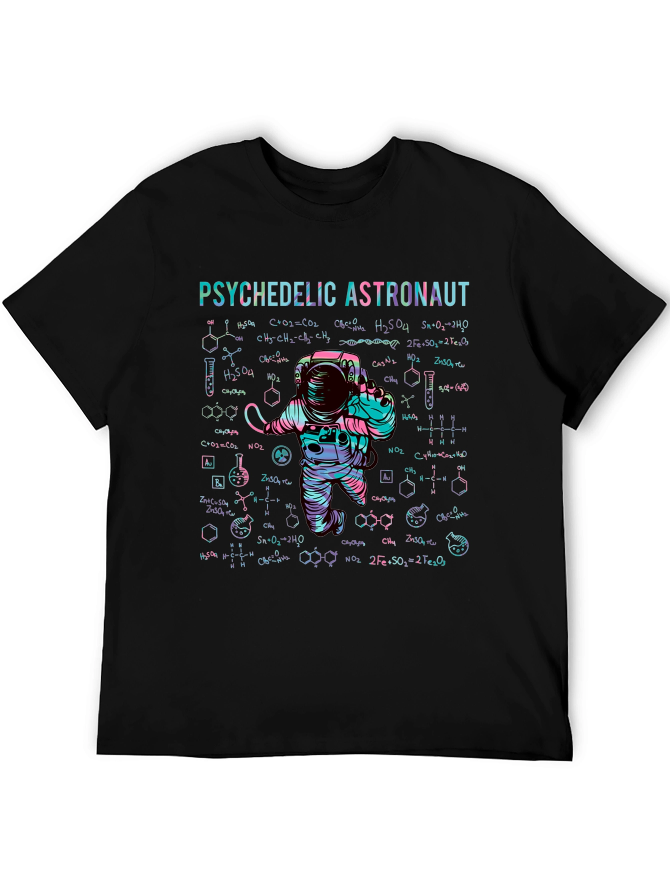 Psychedelic Astronaut Graphic T-Shirt - Science & Space Tee