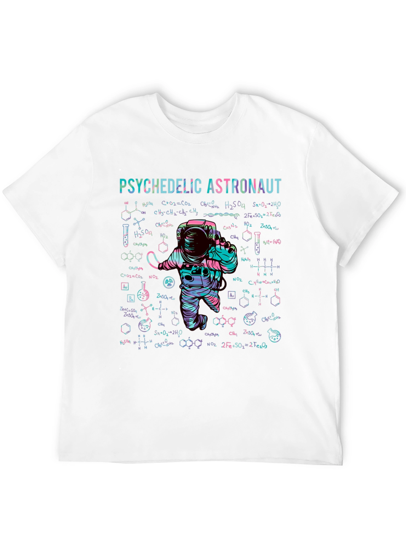 Psychedelic Astronaut Graphic T-Shirt - Science & Space Tee