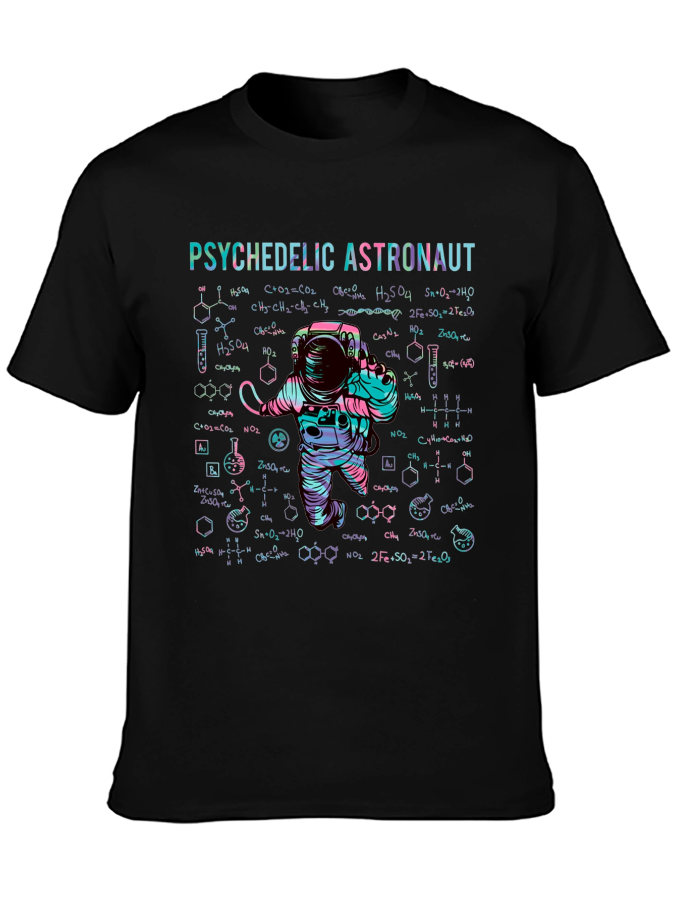 Psychedelic Astronaut Graphic T-Shirt - Science & Space Tee