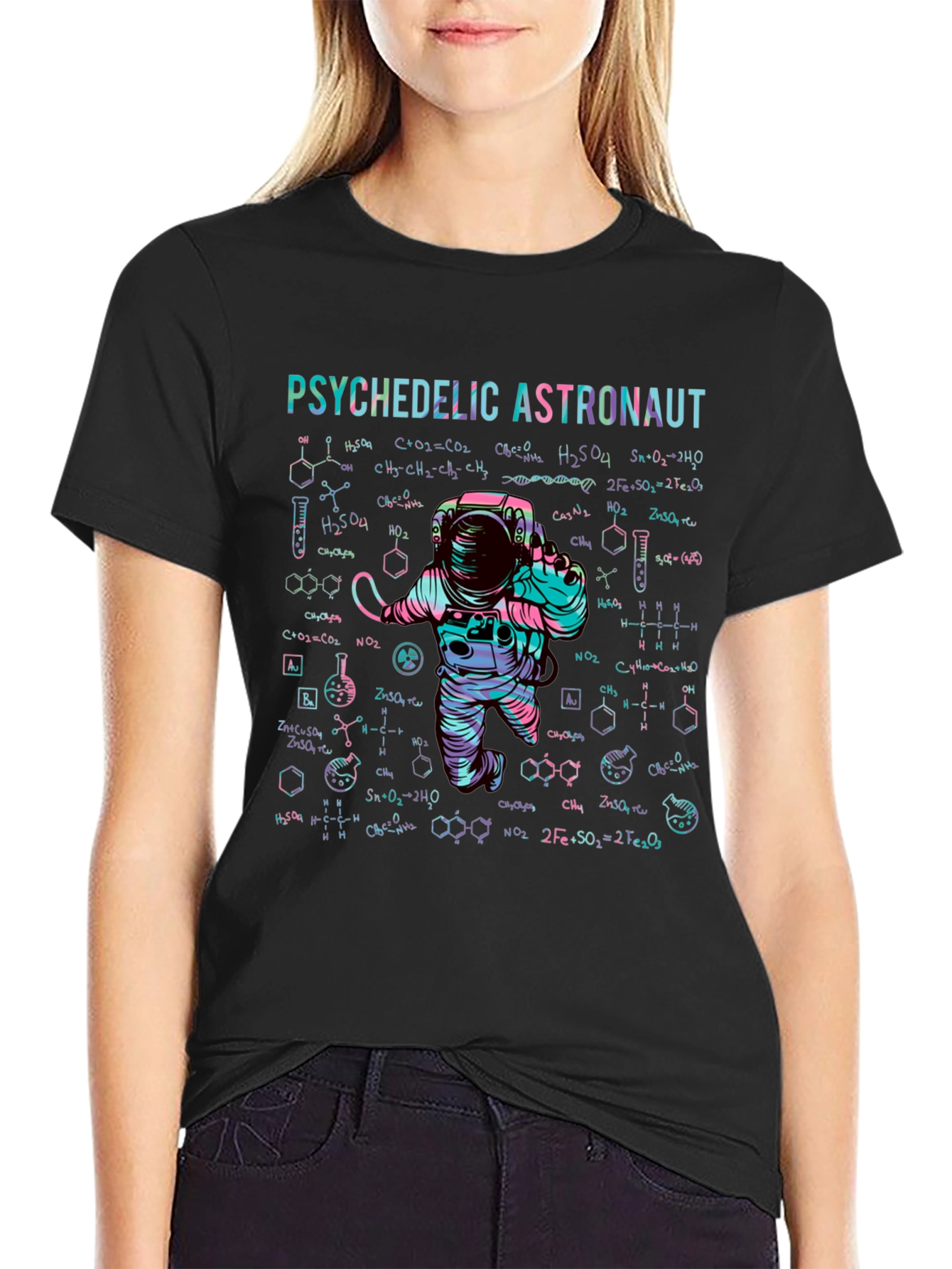 Psychedelic Astronaut Graphic T-Shirt - Science & Space Tee