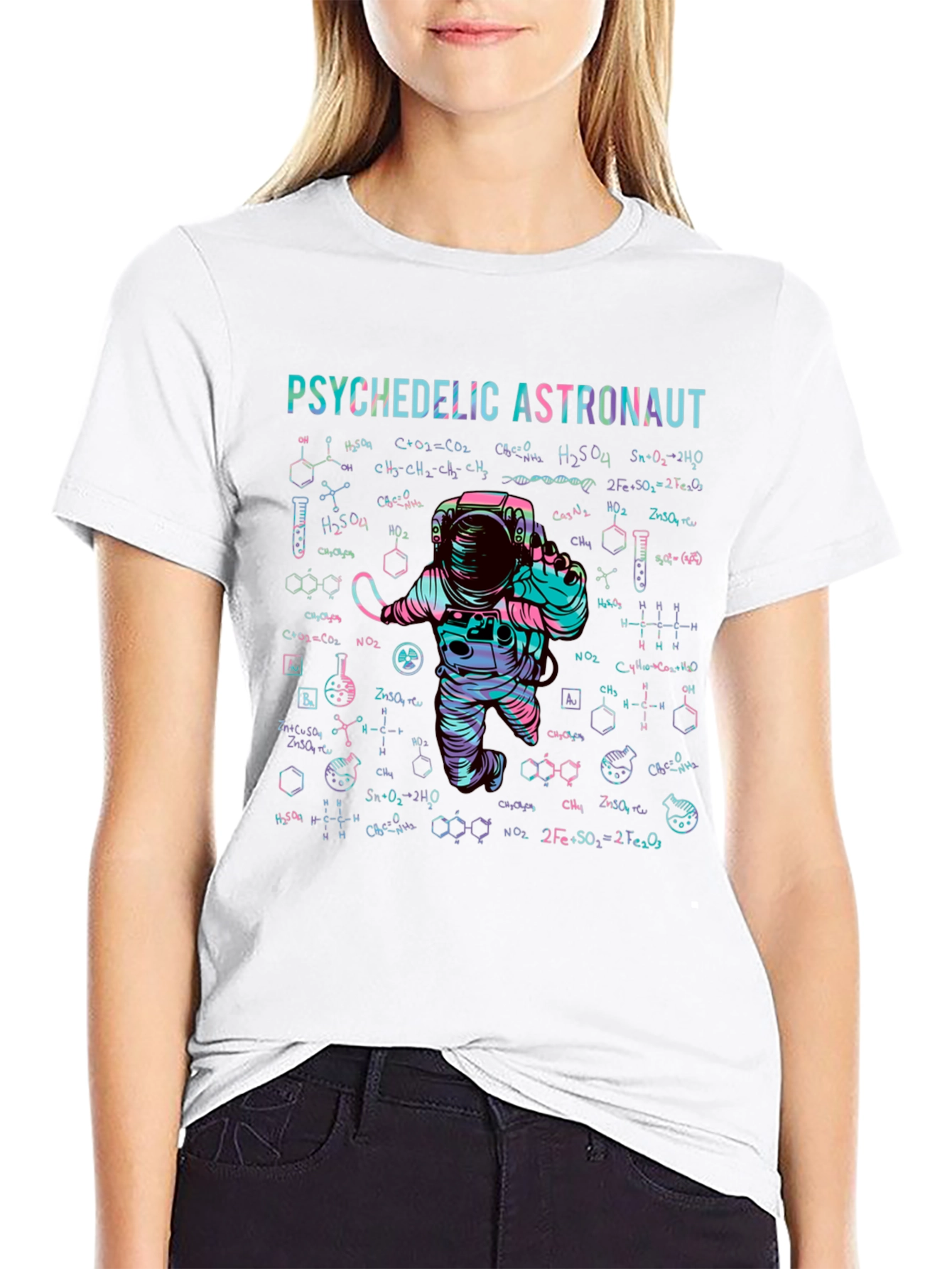 Psychedelic Astronaut Graphic T-Shirt - Science & Space Tee