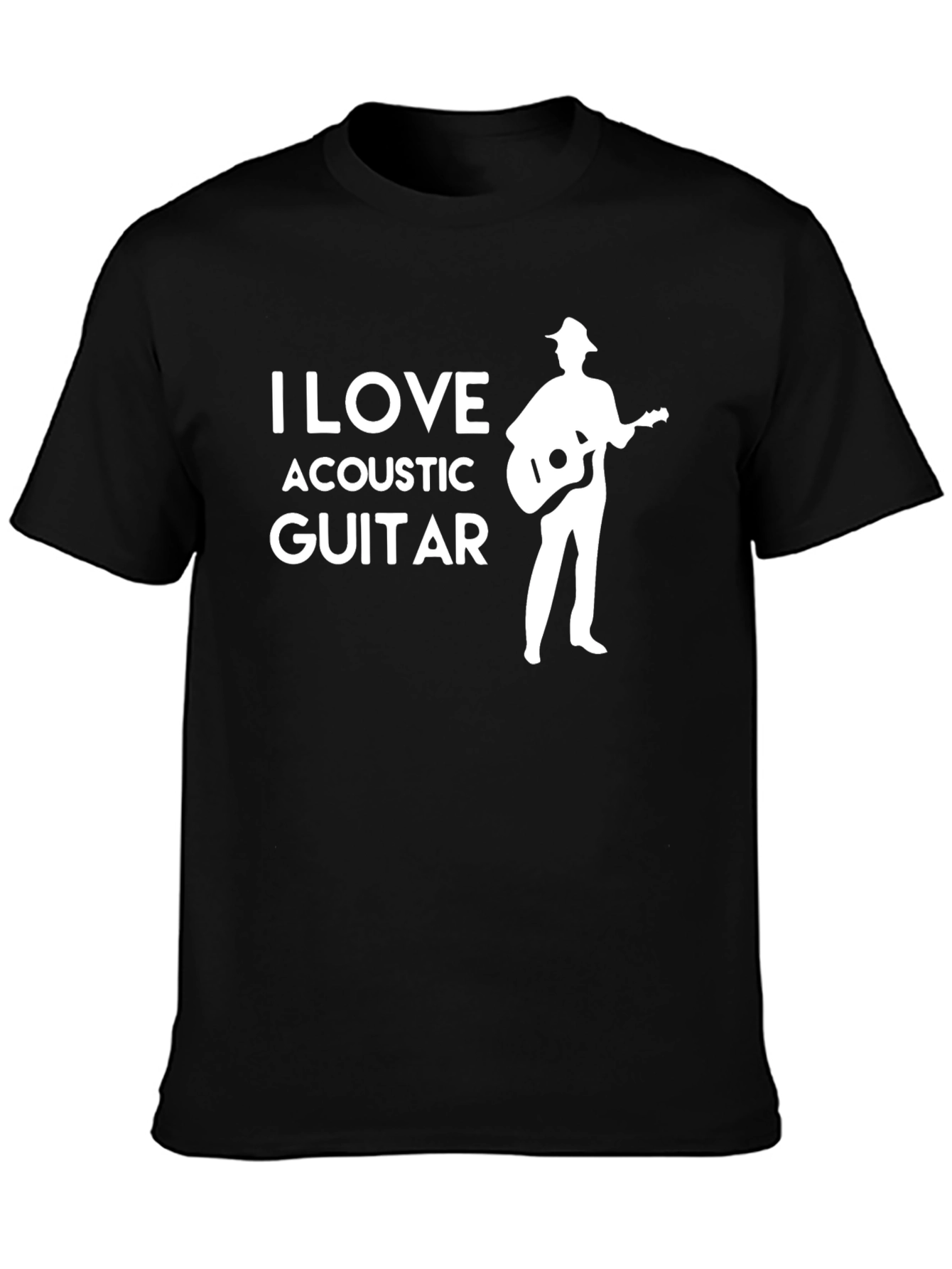 I Love Acoustic Guitar T-Shirt - Musician Apparel