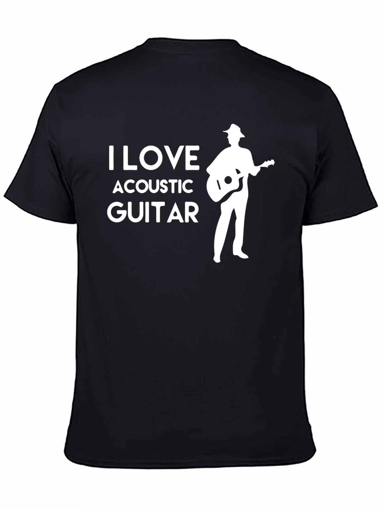 I Love Acoustic Guitar T-Shirt - Musician Apparel