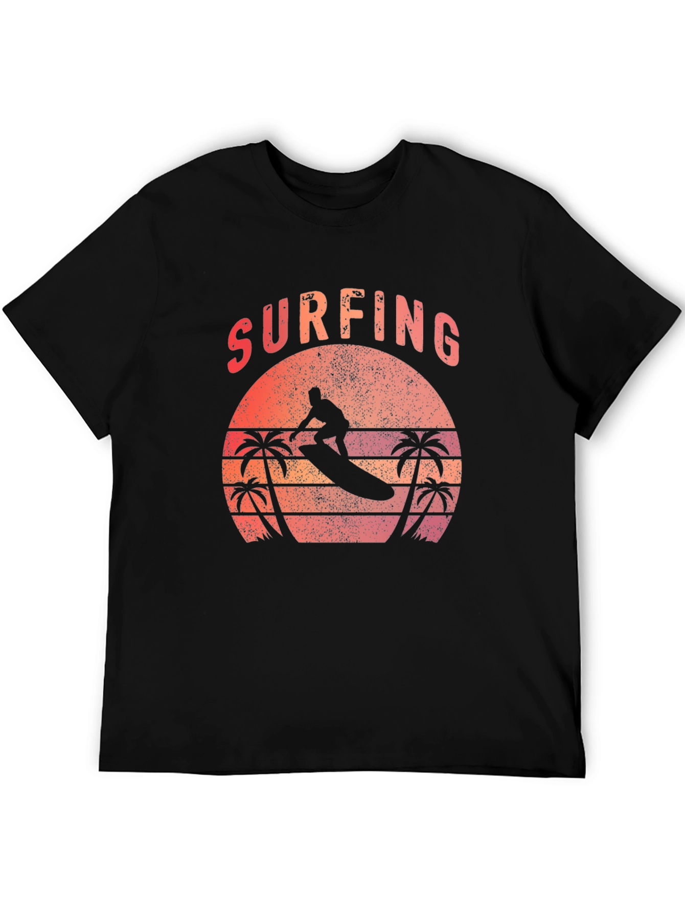 Surfing Sunset T-Shirt - Retro Beach Style