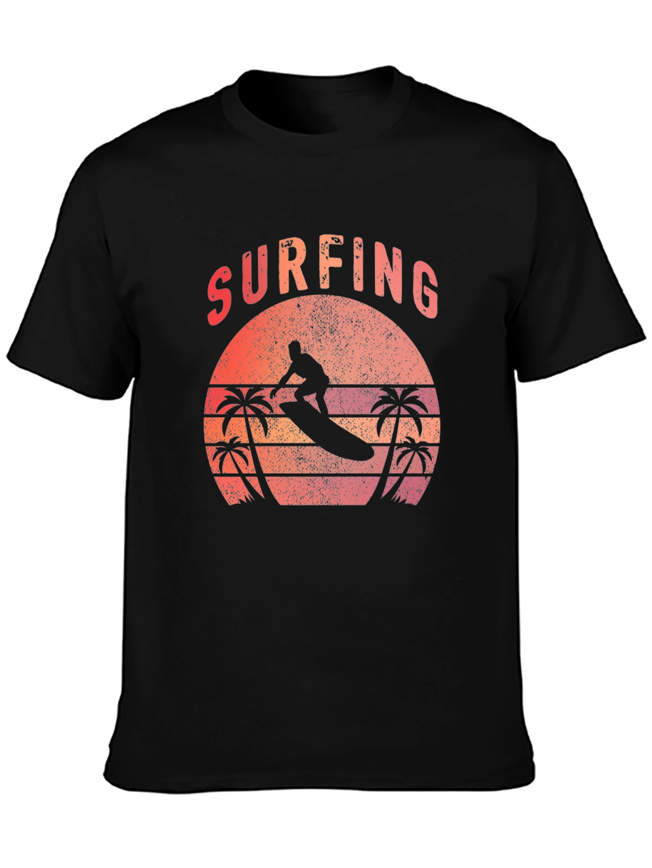 Surfing Sunset T-Shirt - Retro Beach Style