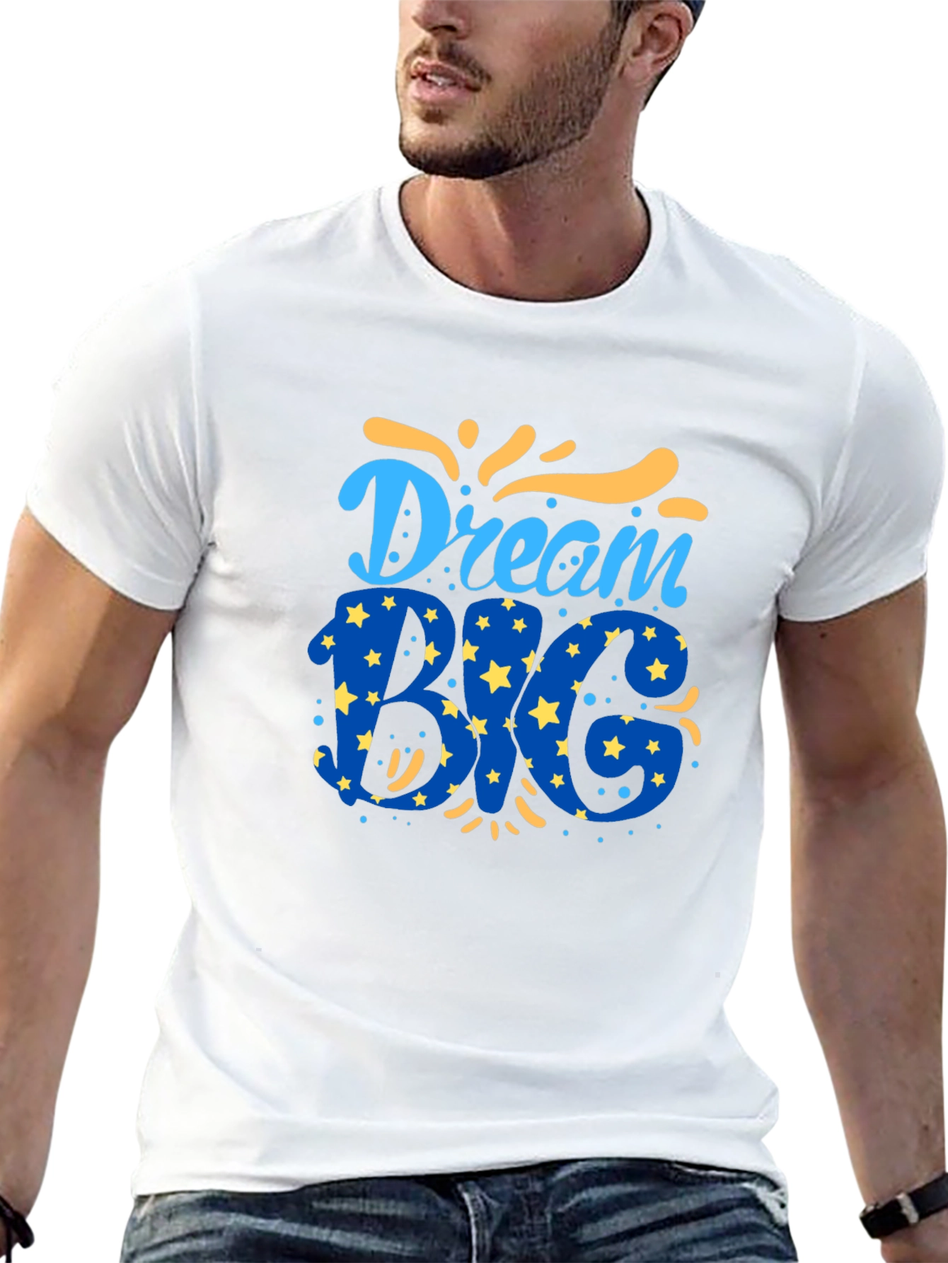 Dream Big Graphic Tee - Black Cotton Blend