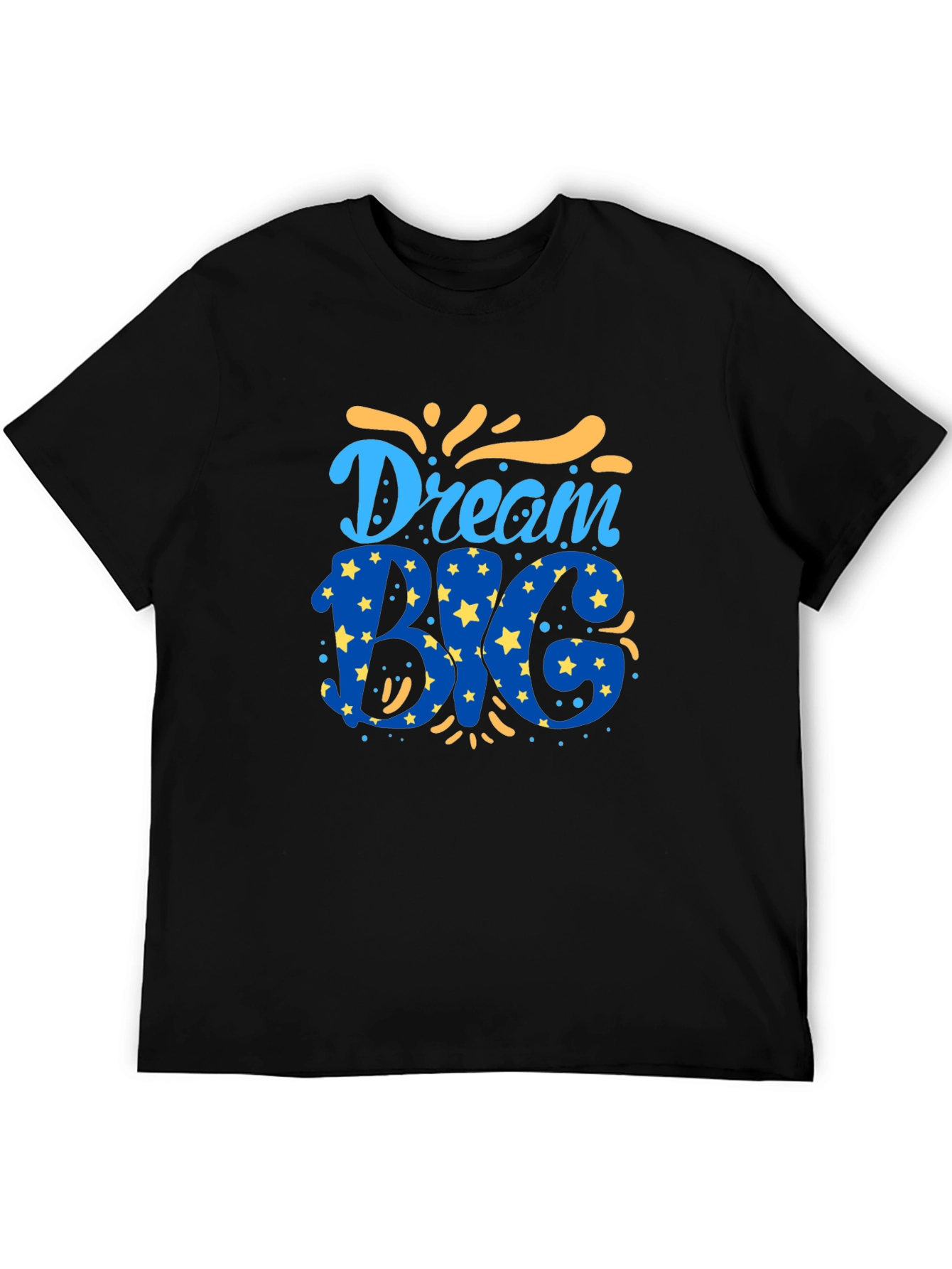 Dream Big Graphic Tee - Black Cotton Blend