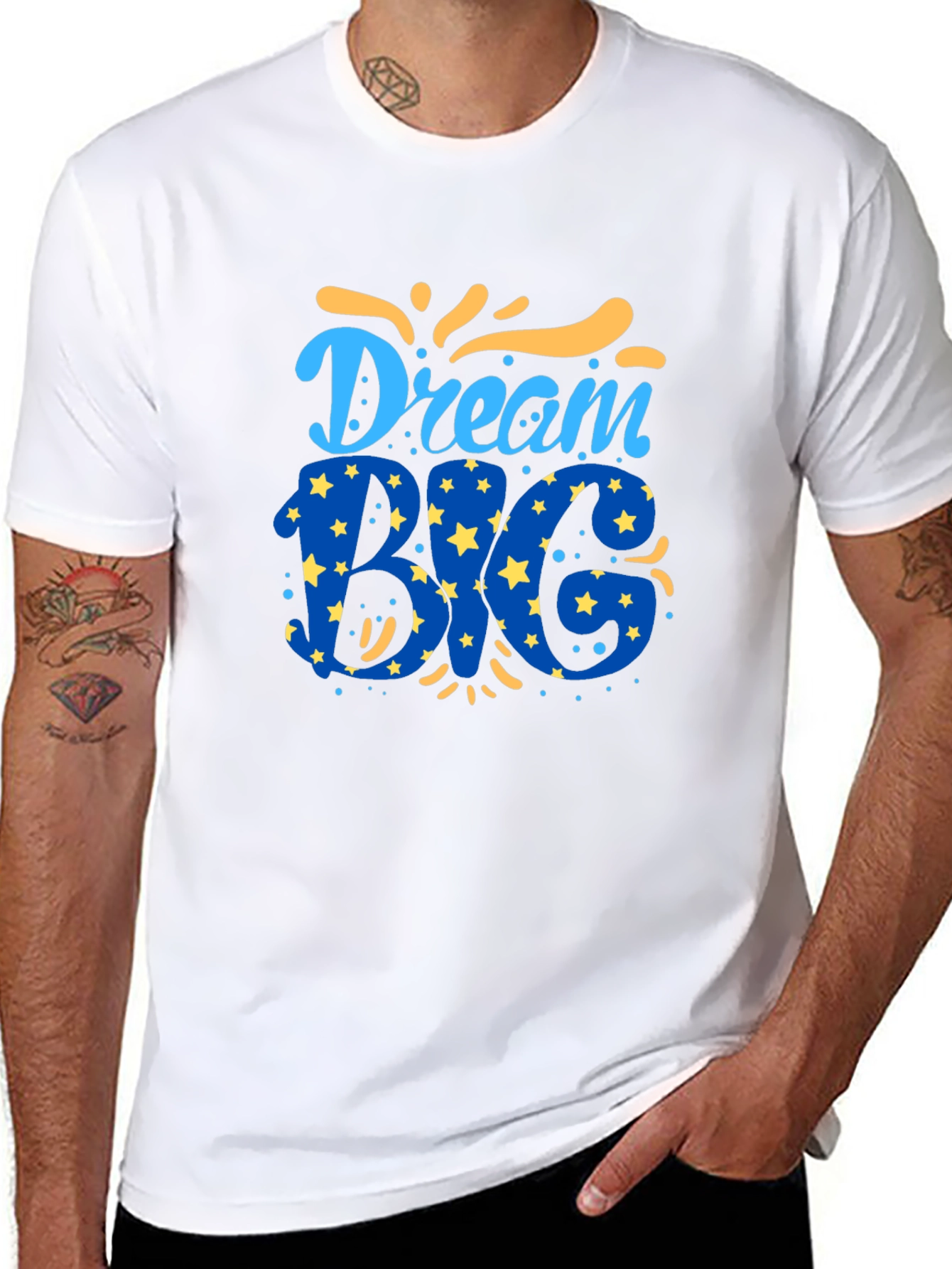 Dream Big Graphic Tee - Black Cotton Blend