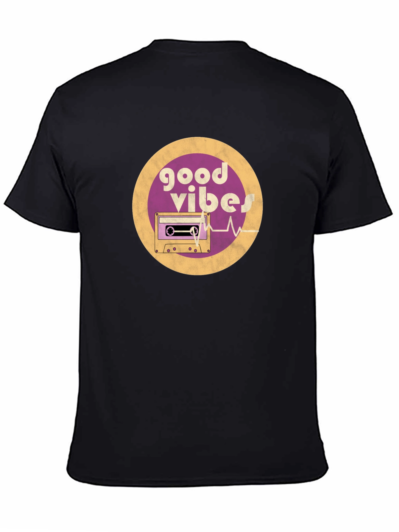 Good Vibes Cassette Tape Graphic Tee - Retro Style