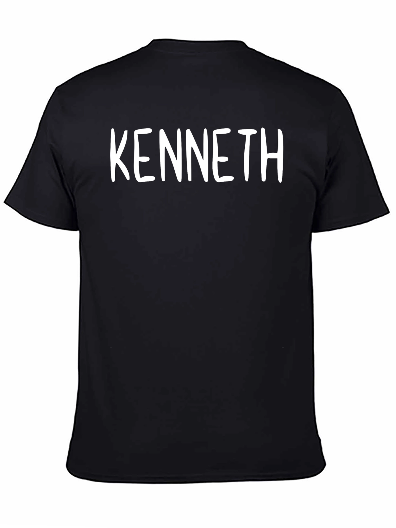Kenneth Black T-Shirt - Personalized Name Tee