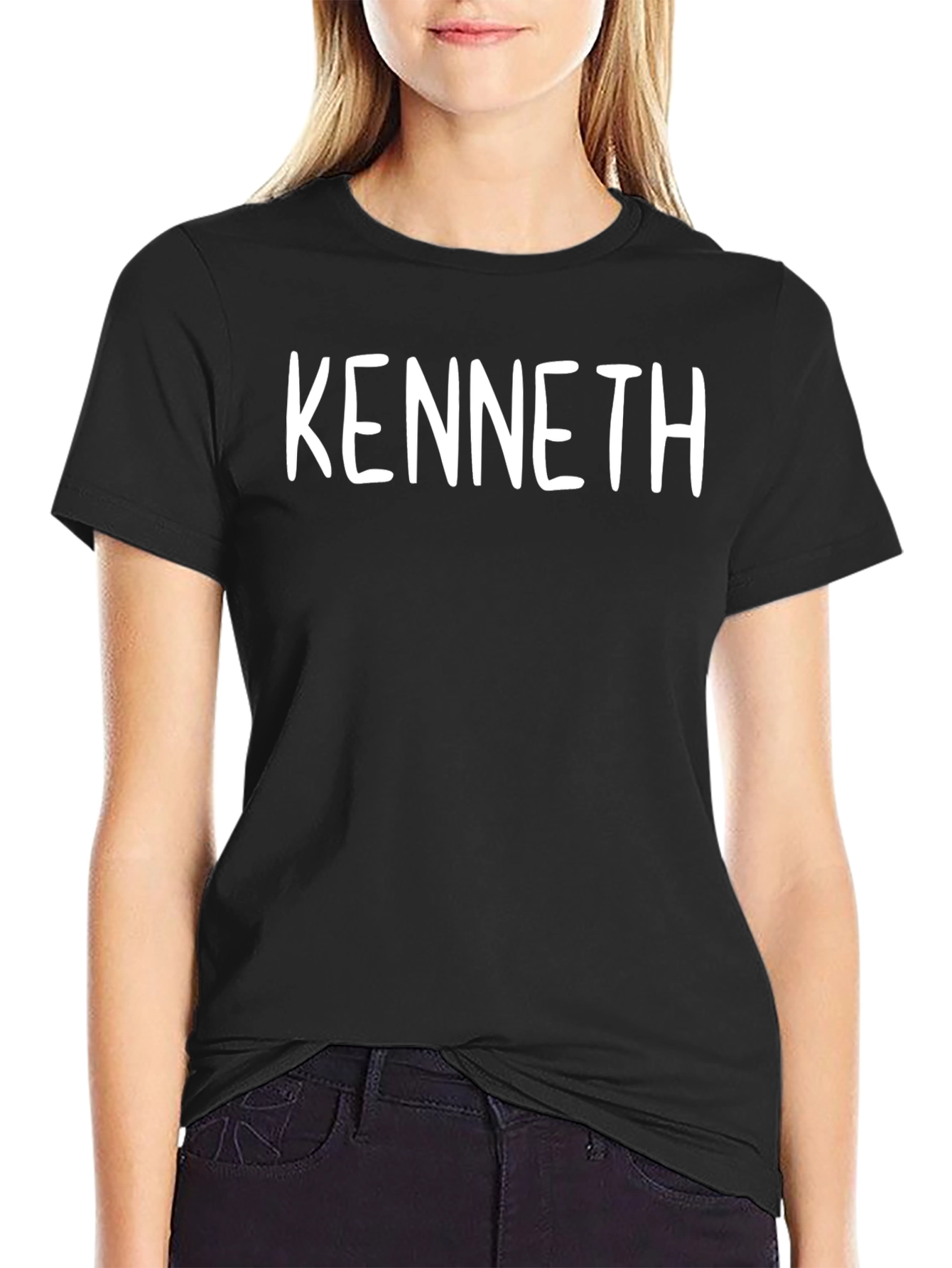 Kenneth Black T-Shirt - Personalized Name Tee