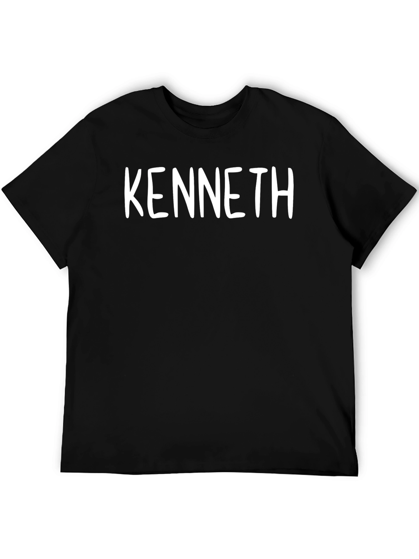 Kenneth Black T-Shirt - Personalized Name Tee