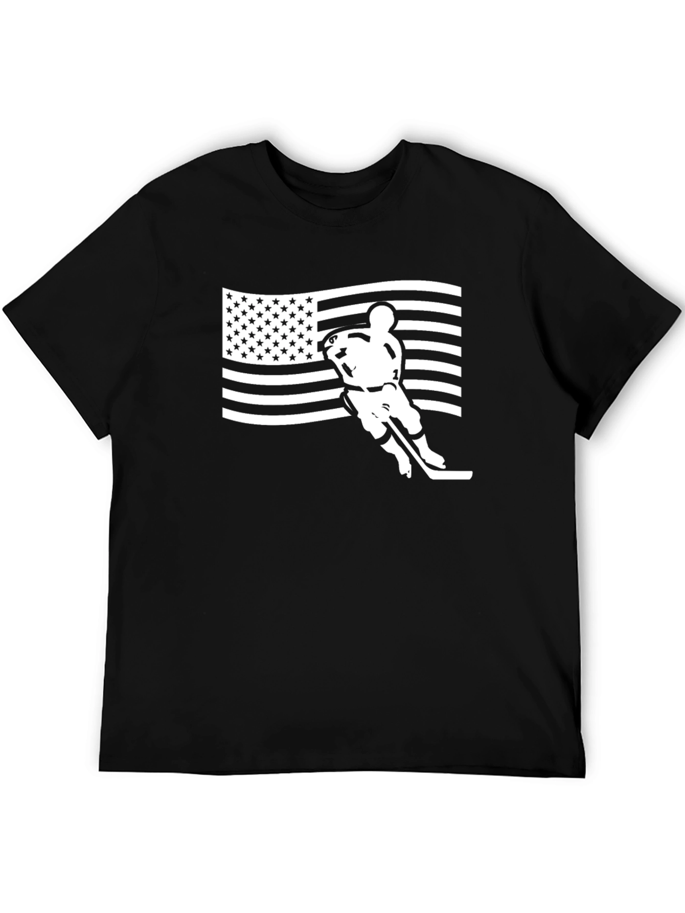 Hockey USA Flag Graphic T-Shirt