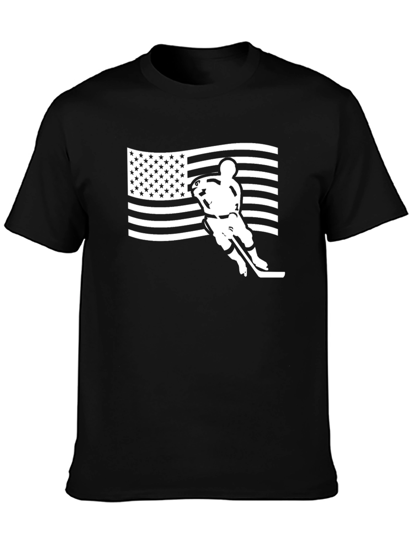 Hockey USA Flag Graphic T-Shirt