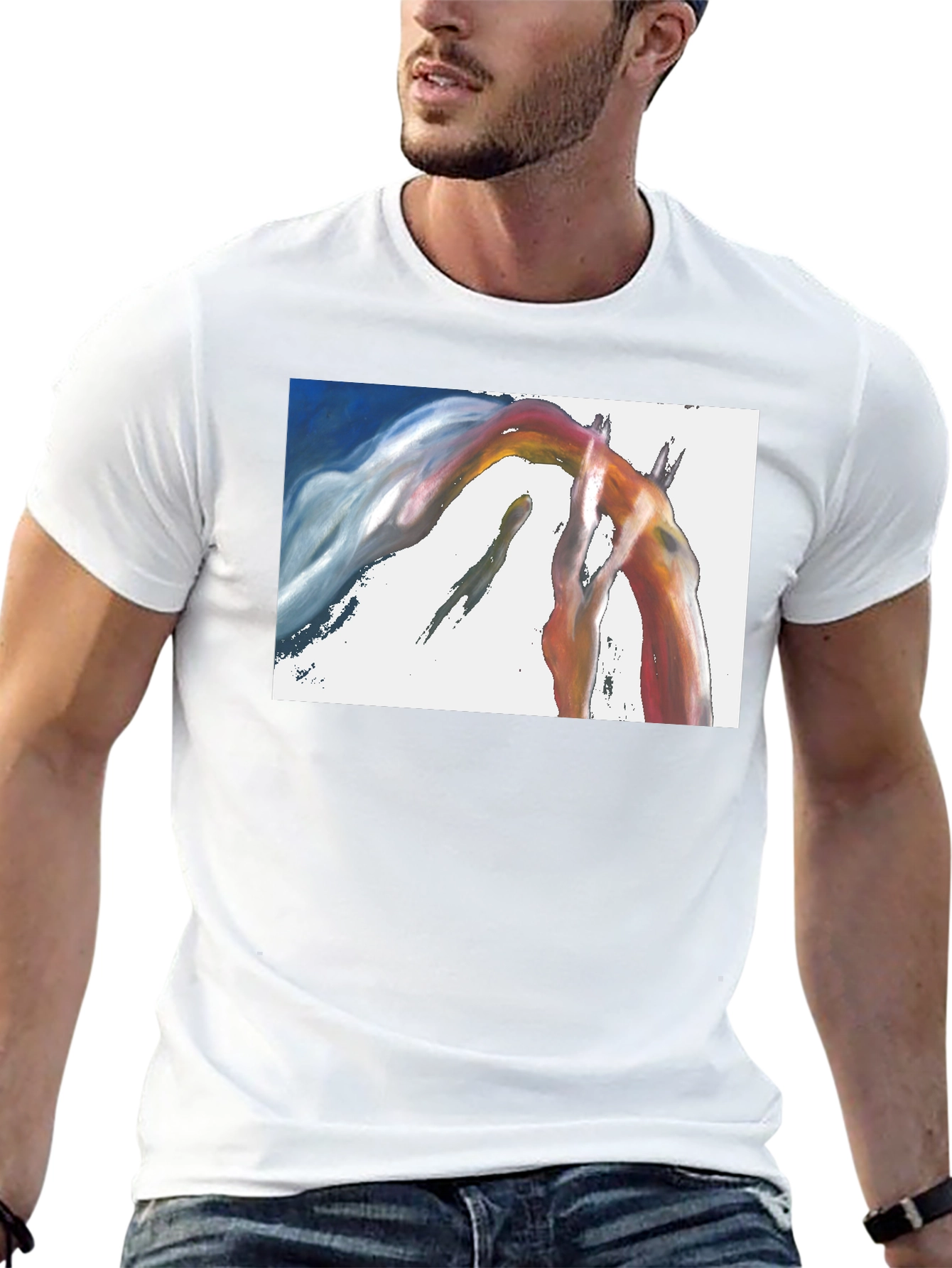 Abstract Arch Graphic Black T-Shirt