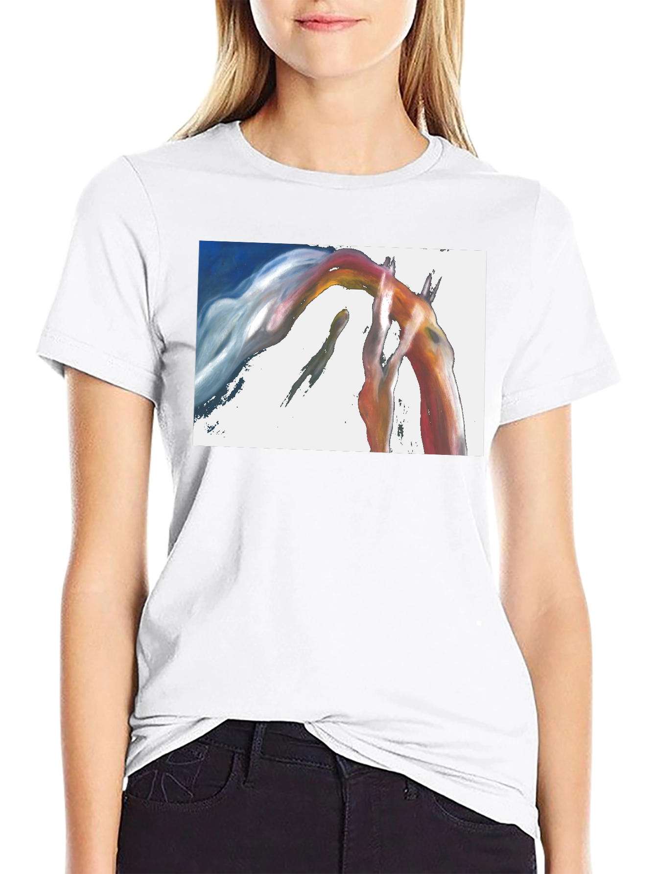 Abstract Arch Graphic Black T-Shirt