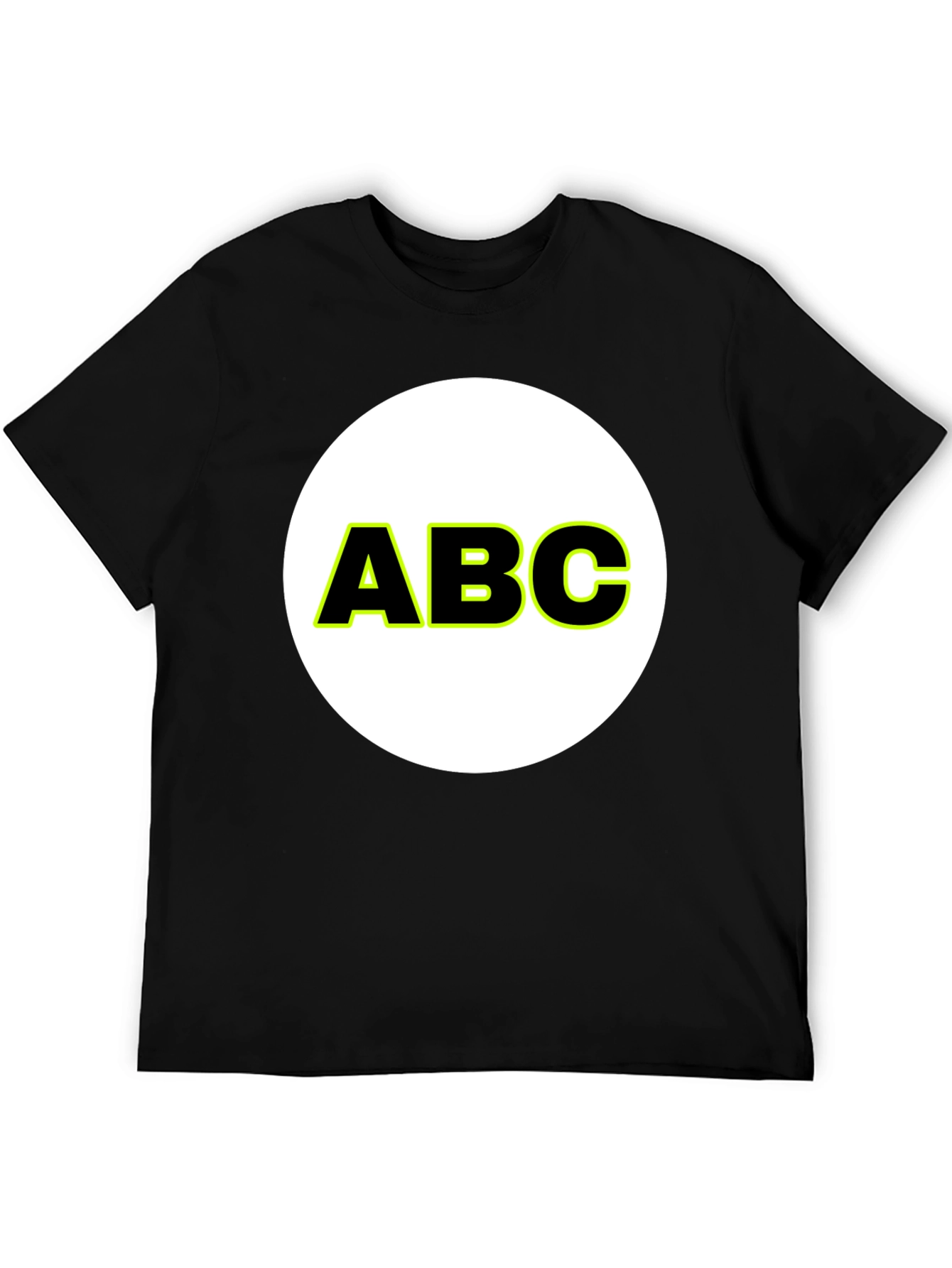 ABC Graphic Print Crew Neck T-Shirt