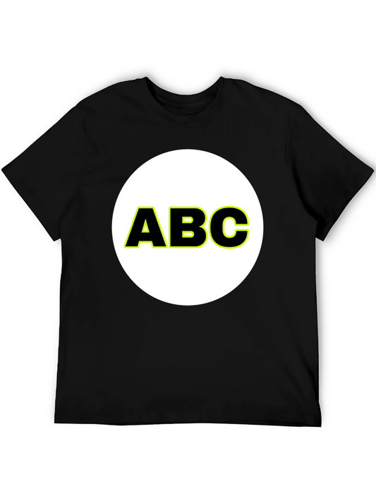 ABC Graphic Print Crew Neck T-Shirt