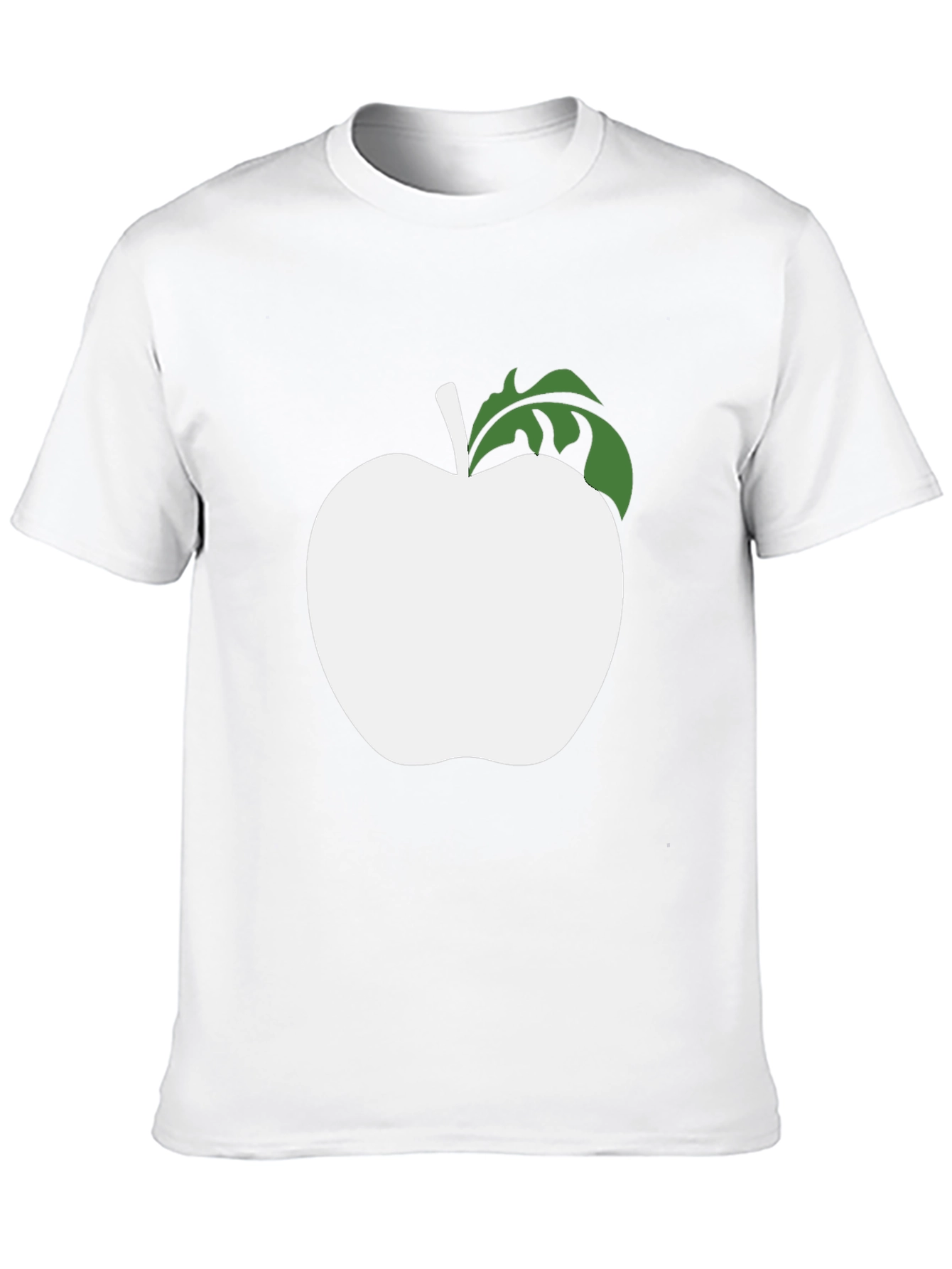 Apple Graphic Tee - Modern Black Cotton Shirt