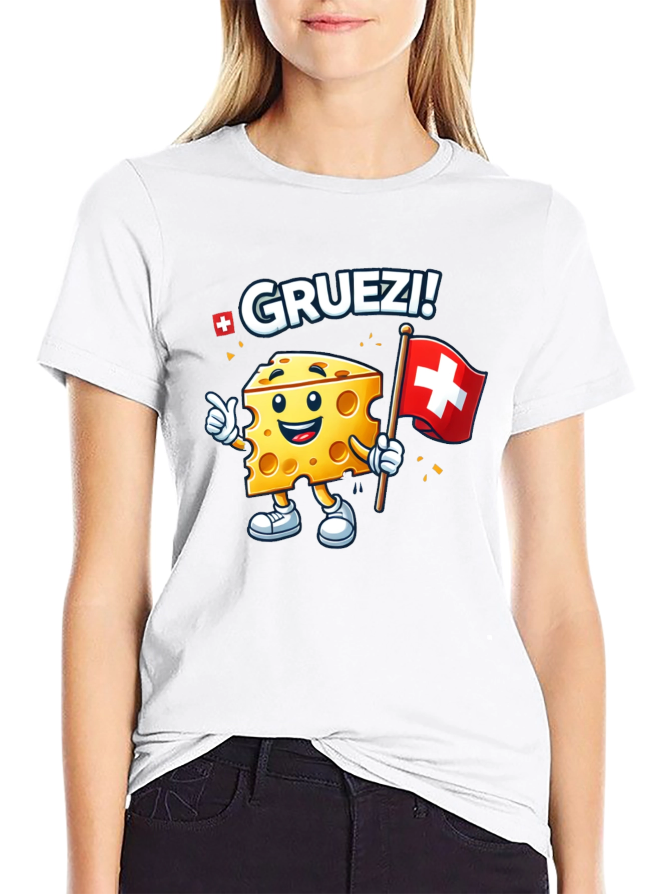 Gruetzi Cheese Swiss Flag T-Shirt
