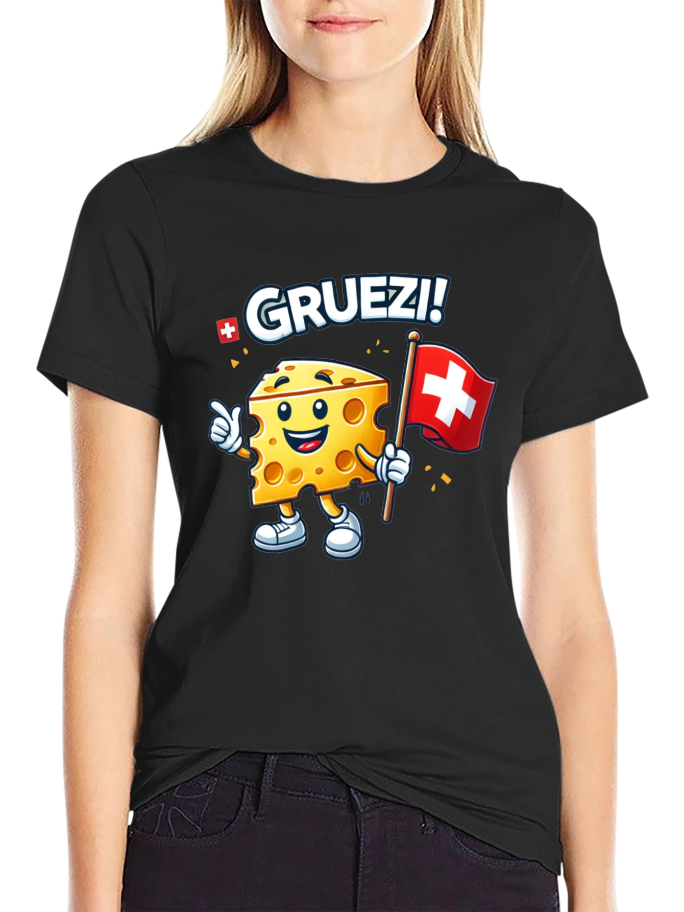 Gruetzi Cheese Swiss Flag T-Shirt