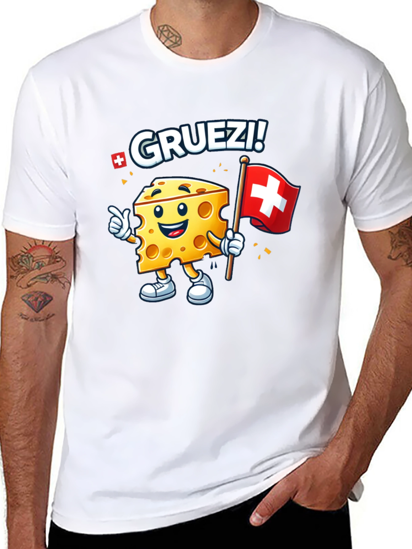 Gruetzi Cheese Swiss Flag T-Shirt