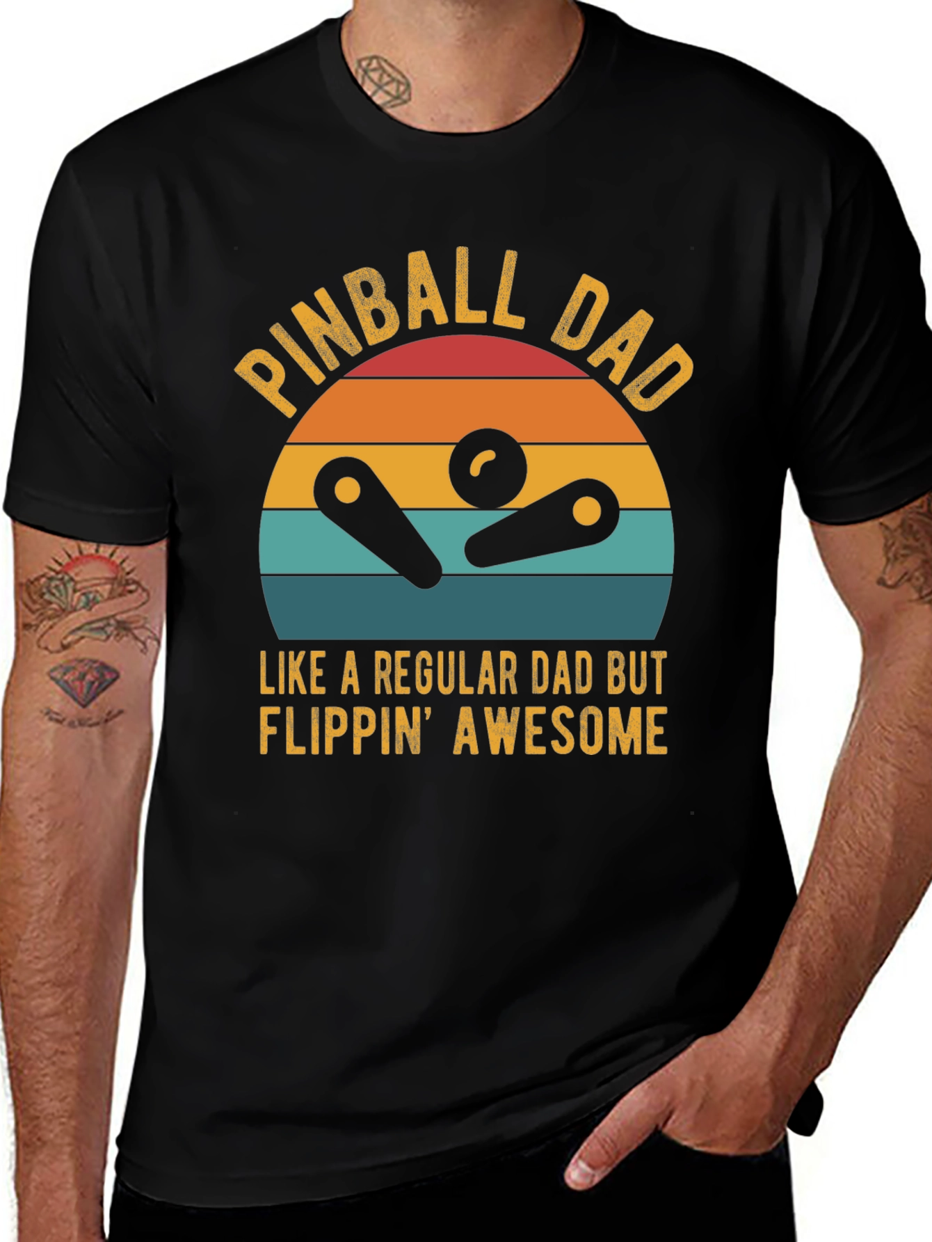 Pinball Dad Graphic T-Shirt - Flippin Awesome Tee