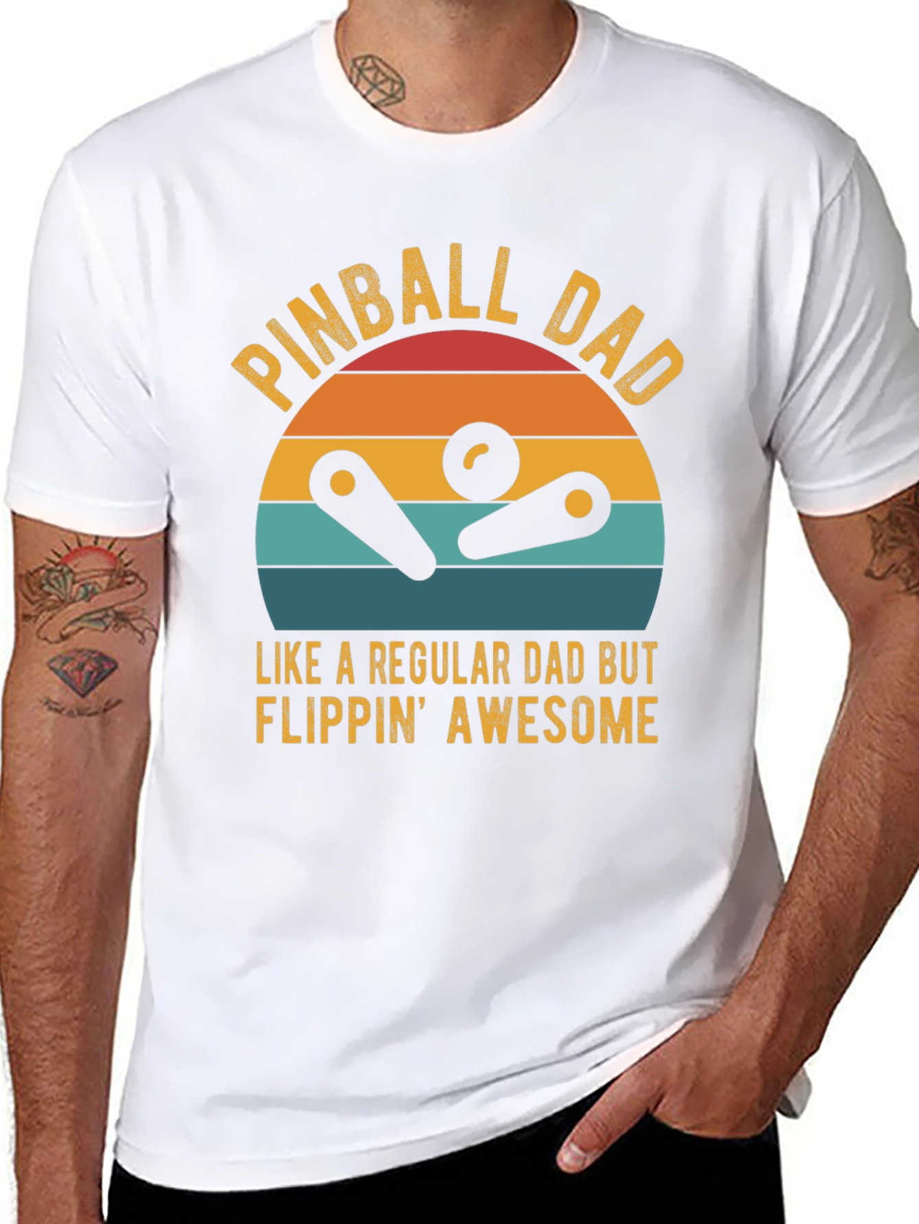 Pinball Dad Graphic T-Shirt - Flippin Awesome Tee