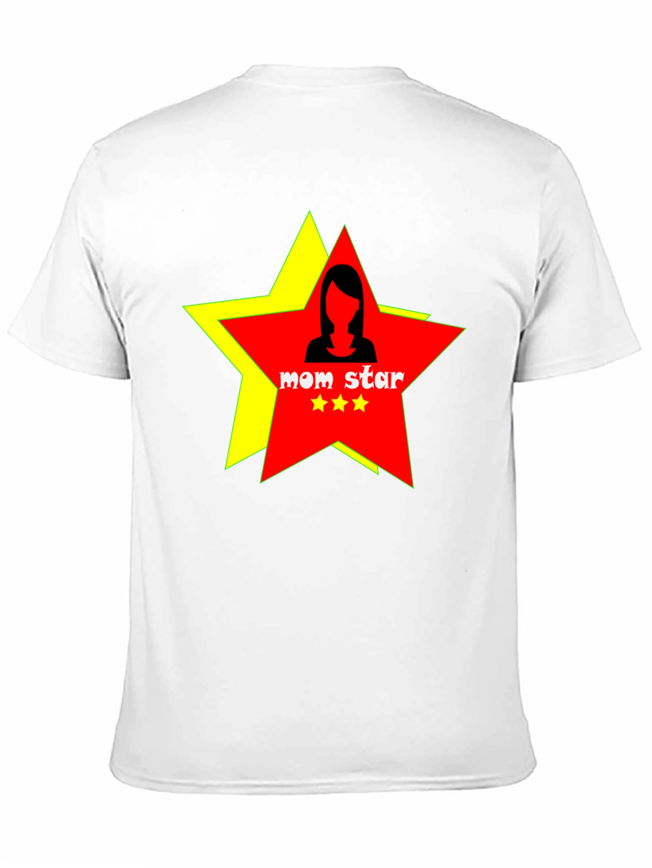 Mom Star Graphic Tee - Black Cotton T-Shirt