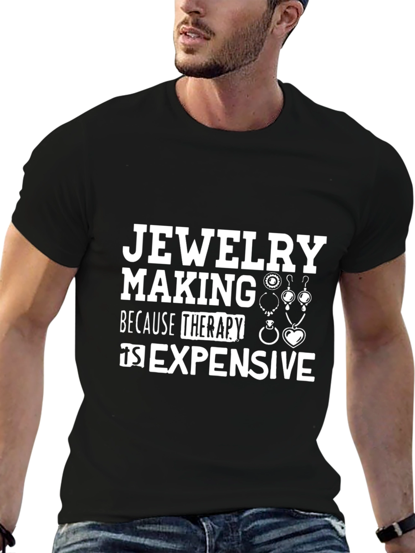 Jewelry Making Therapy T-Shirt: Stylish & Comfortable
