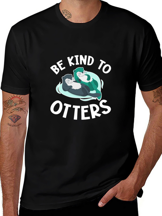 Be Kind To Otters Black T-Shirt