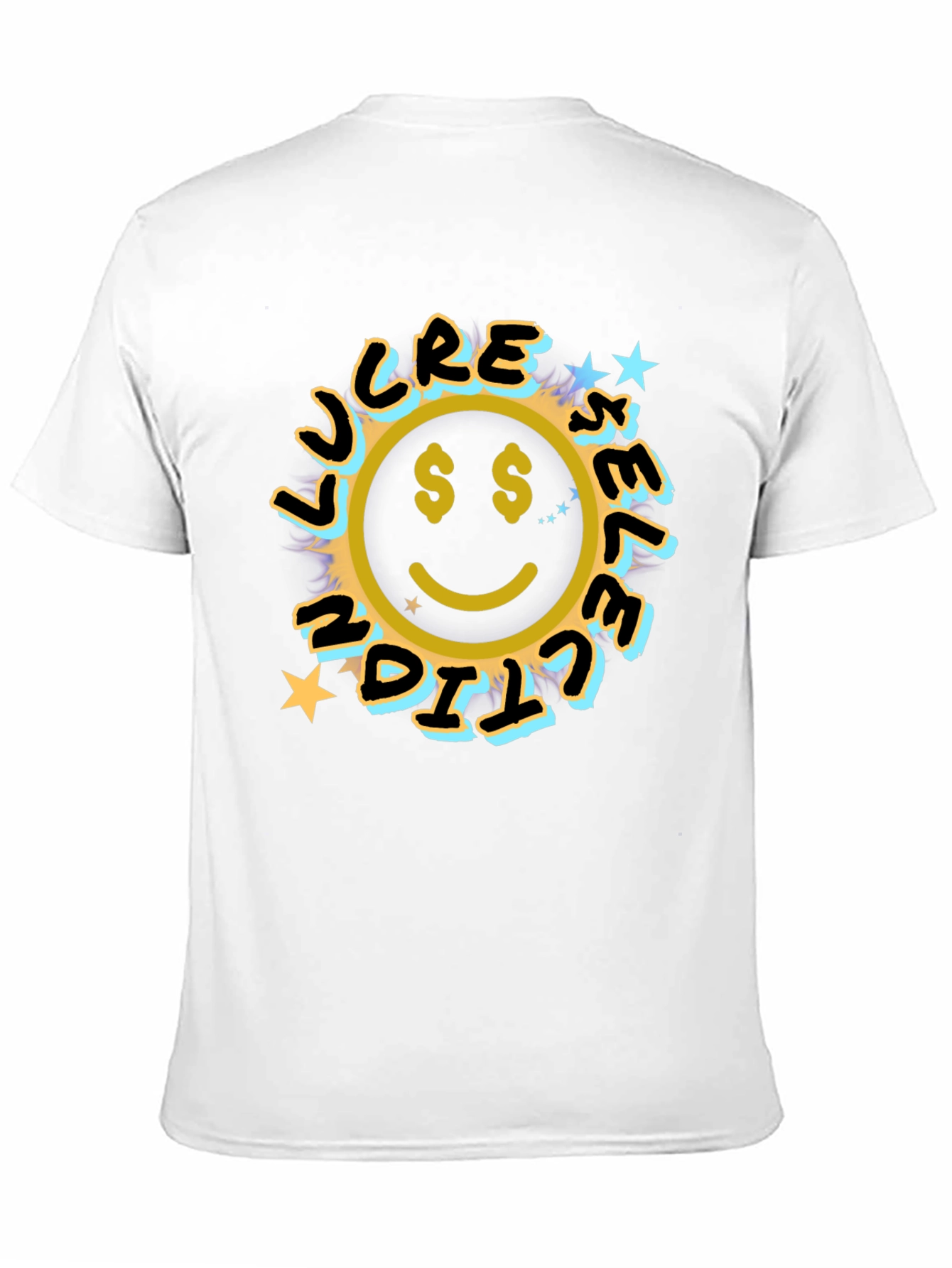 Lucrative Smiley Face Graphic Tee - Black
