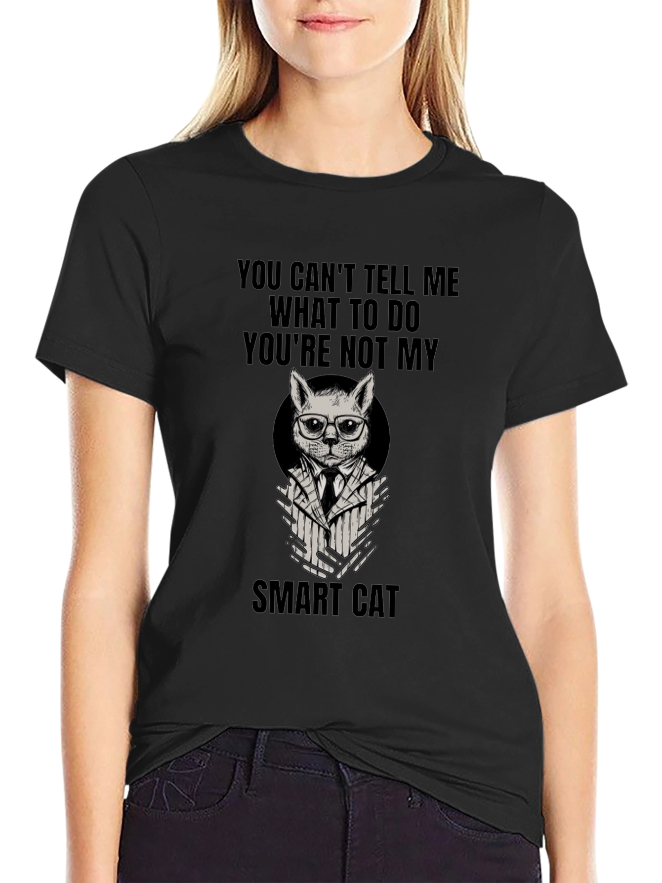 Smart Cat T-Shirt - Funny Slogan Tee