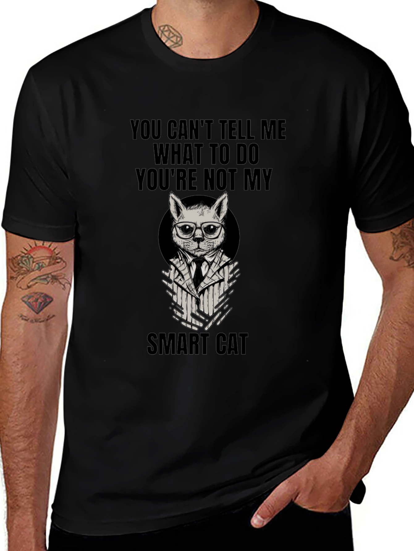 Smart Cat T-Shirt - Funny Slogan Tee