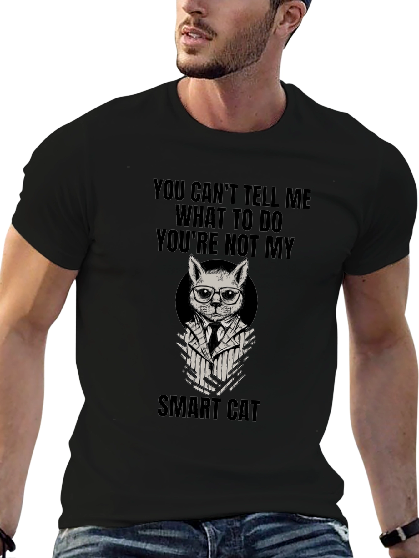 Smart Cat T-Shirt - Funny Slogan Tee