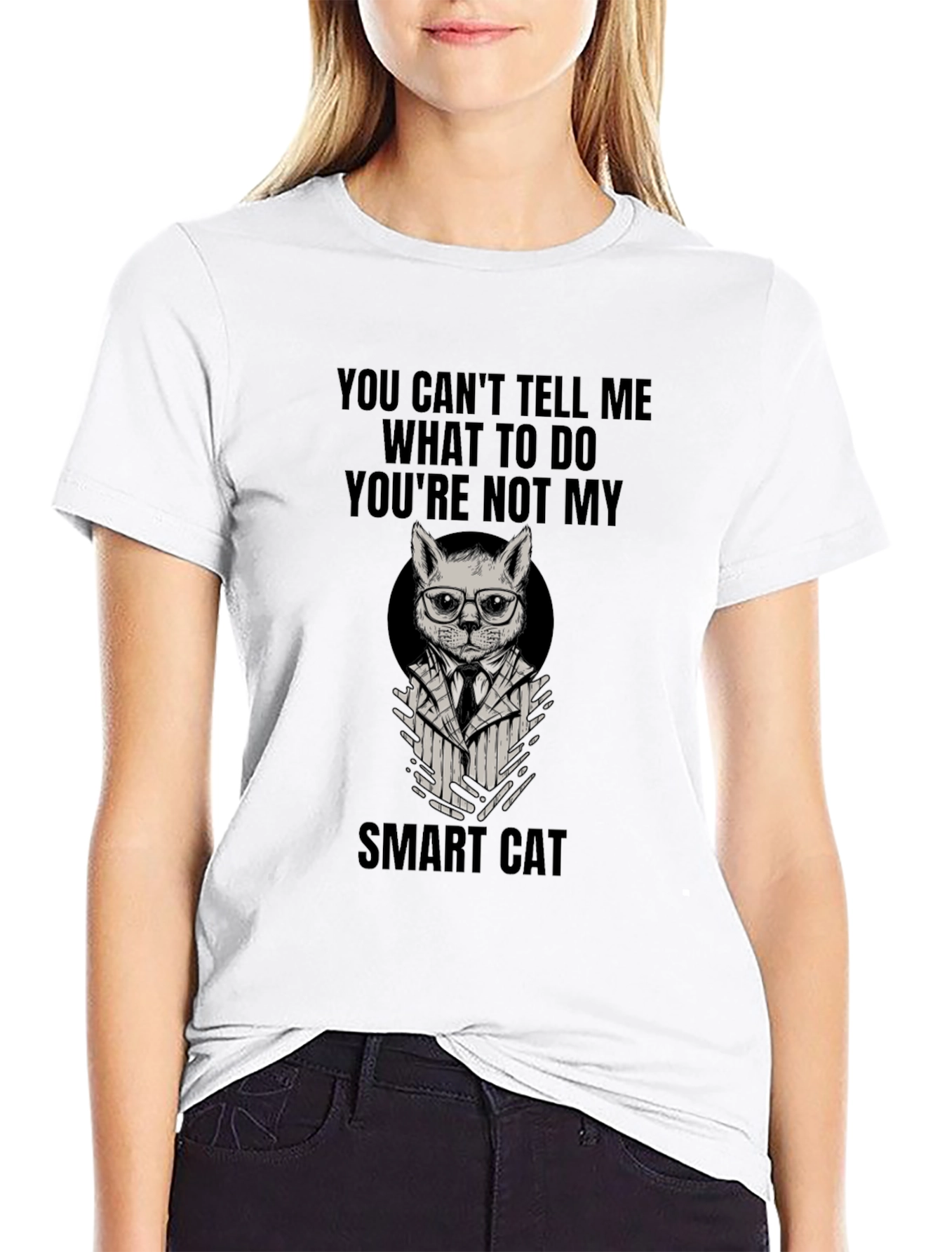 Smart Cat T-Shirt - Funny Slogan Tee